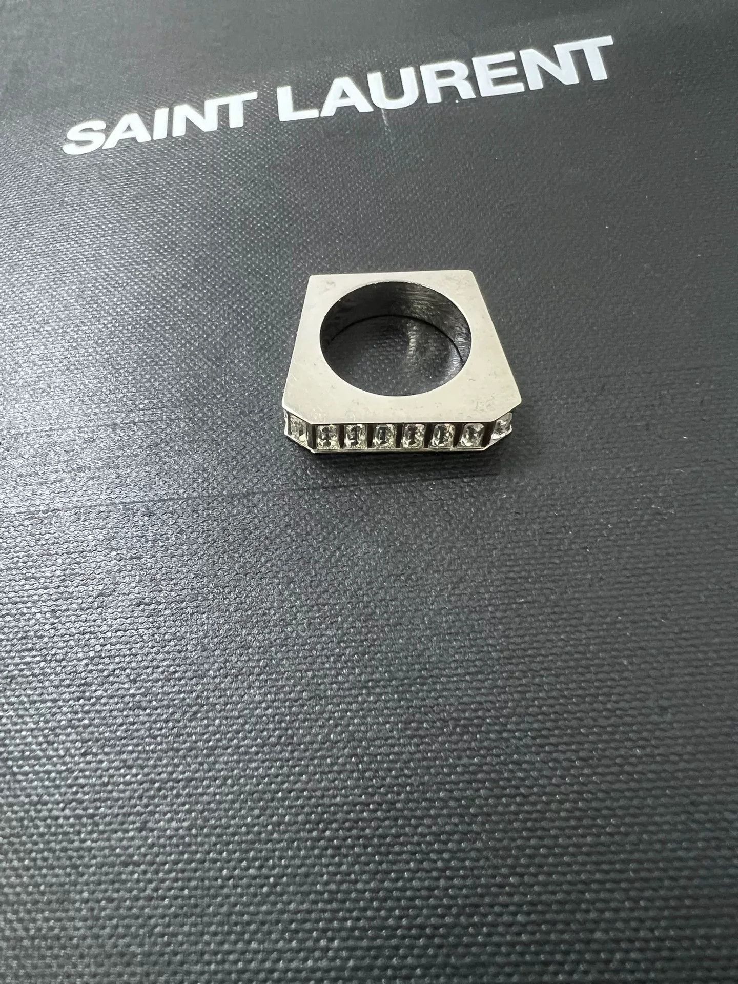 Saint Laurent Paris Saint Laurent Silver Geometric Ring Size ONE SIZE - 2 Thumbnail
