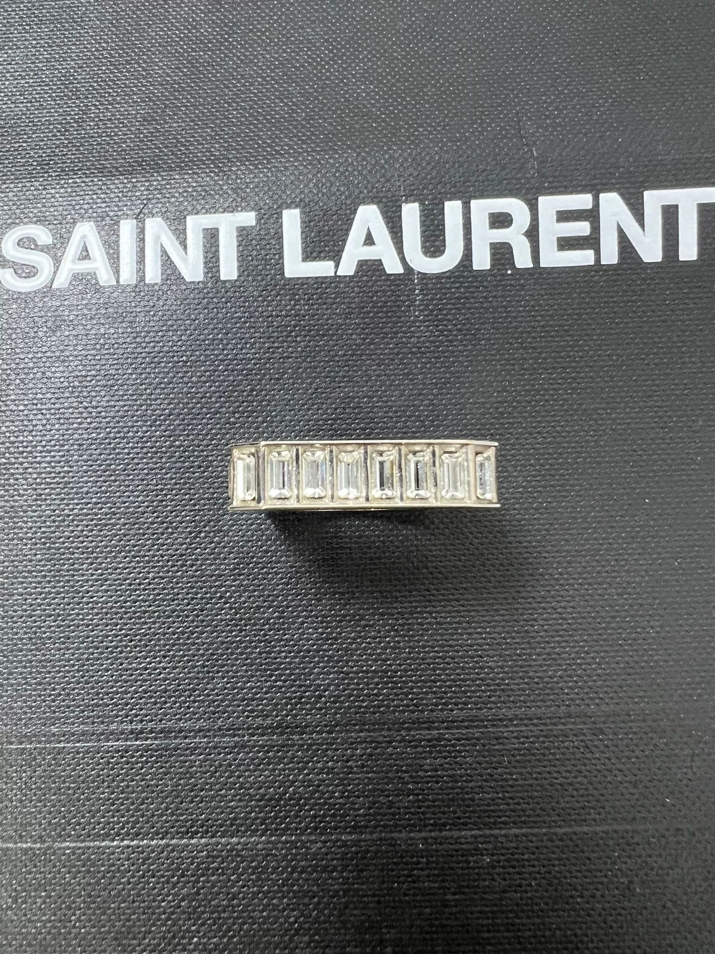 Saint Laurent Paris Saint Laurent Silver Geometric Ring Size ONE SIZE - 5 Thumbnail