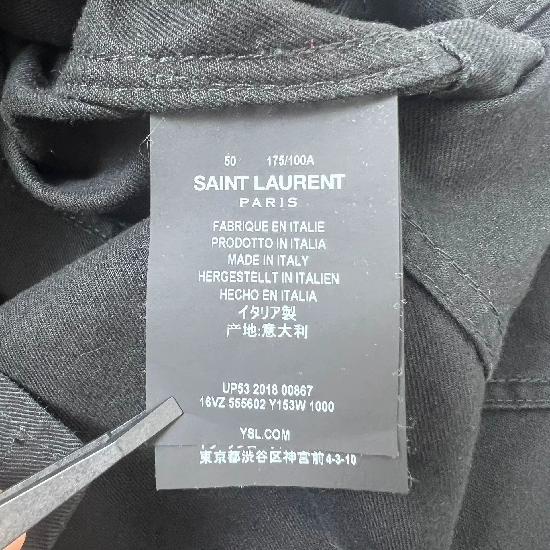 Saint Laurent Paris Saint Laurent Black Military Jacket with Badge Size US M / EU 48-50 / 2 - 6 Thumbnail
