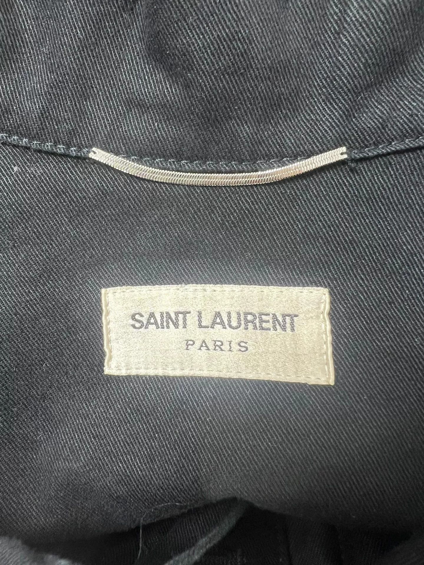 Saint Laurent Paris Saint Laurent Black Military Jacket with Badge Size US M / EU 48-50 / 2 - 5 Thumbnail