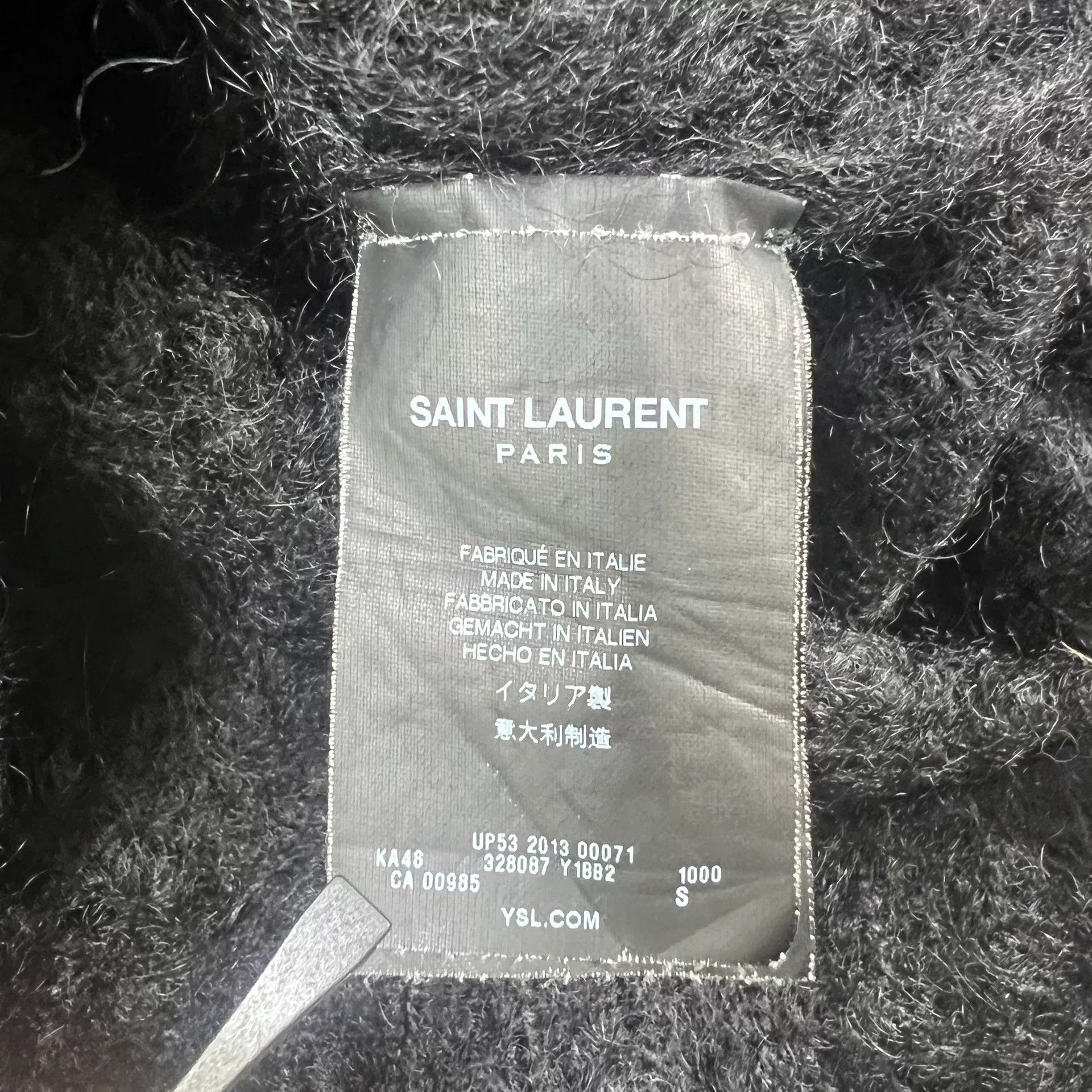 Saint Laurent Paris Saint Laurent Black Feather Knit Cardigan Size US S / EU 44-46 / 1 - 4 Thumbnail