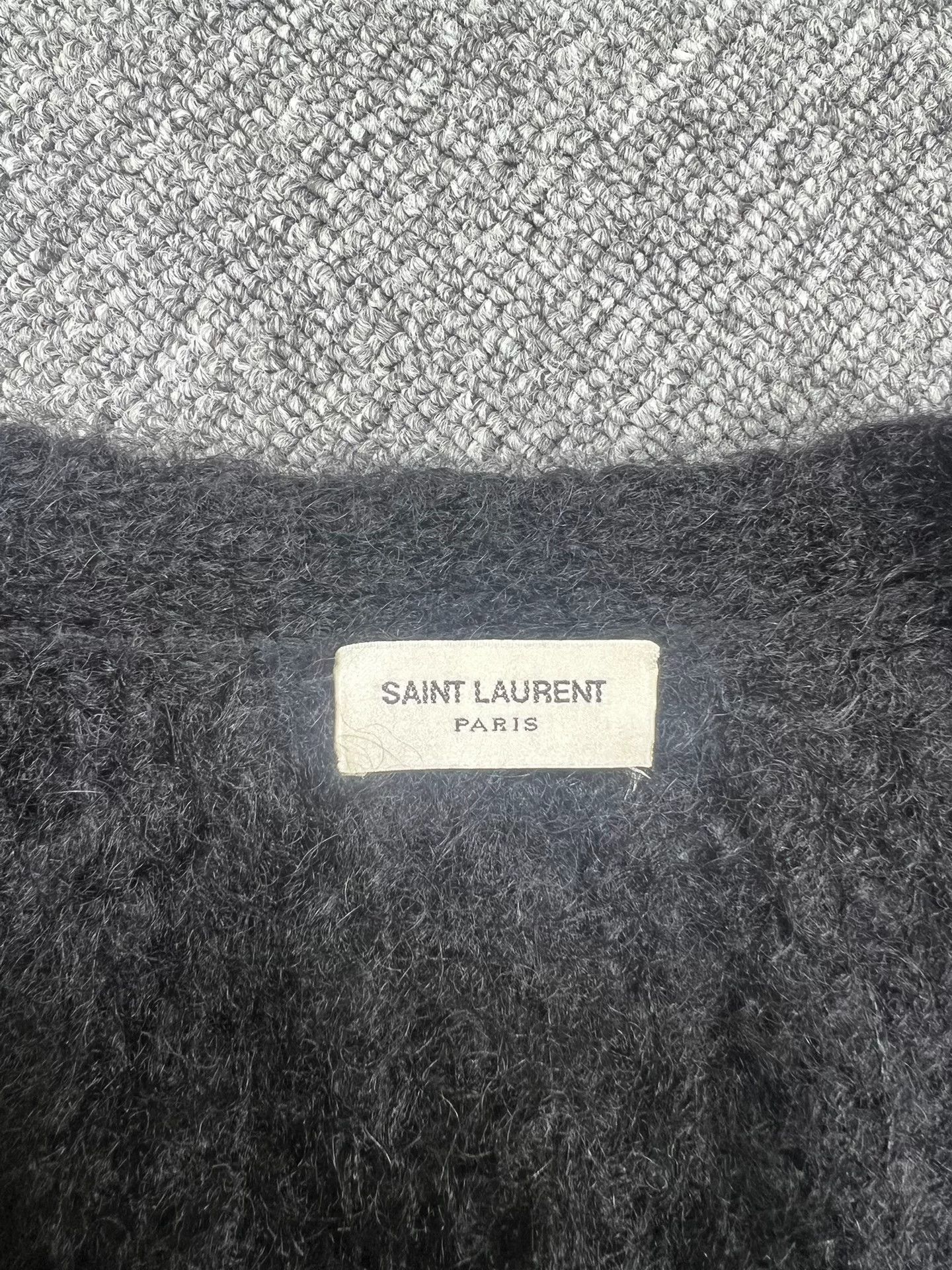 Saint Laurent Paris Saint Laurent Black Feather Knit Cardigan Size US S / EU 44-46 / 1 - 3 Thumbnail