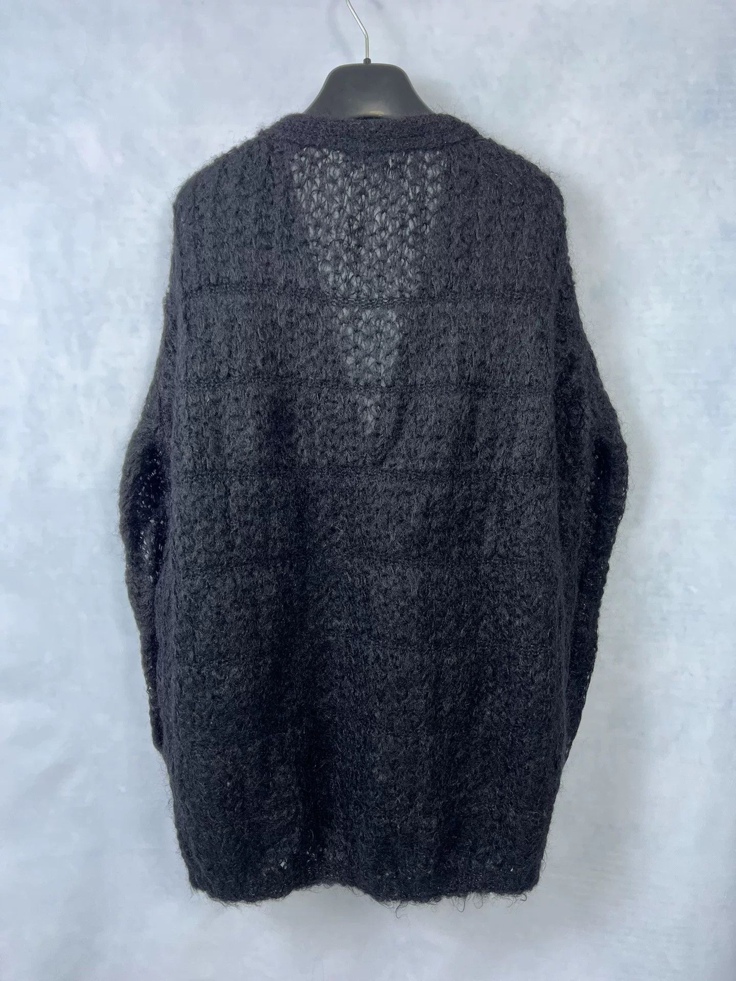 Saint Laurent Paris Saint Laurent Black Feather Knit Cardigan Size US S / EU 44-46 / 1 - 2 Thumbnail