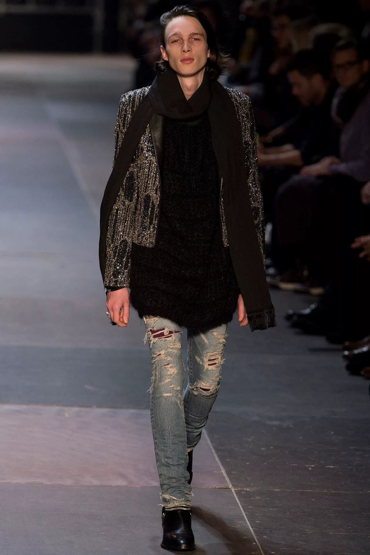 Saint Laurent Paris Saint Laurent Black Warrior Knit Sweater Size XXS / US 00 / IT 34 - 5 Thumbnail