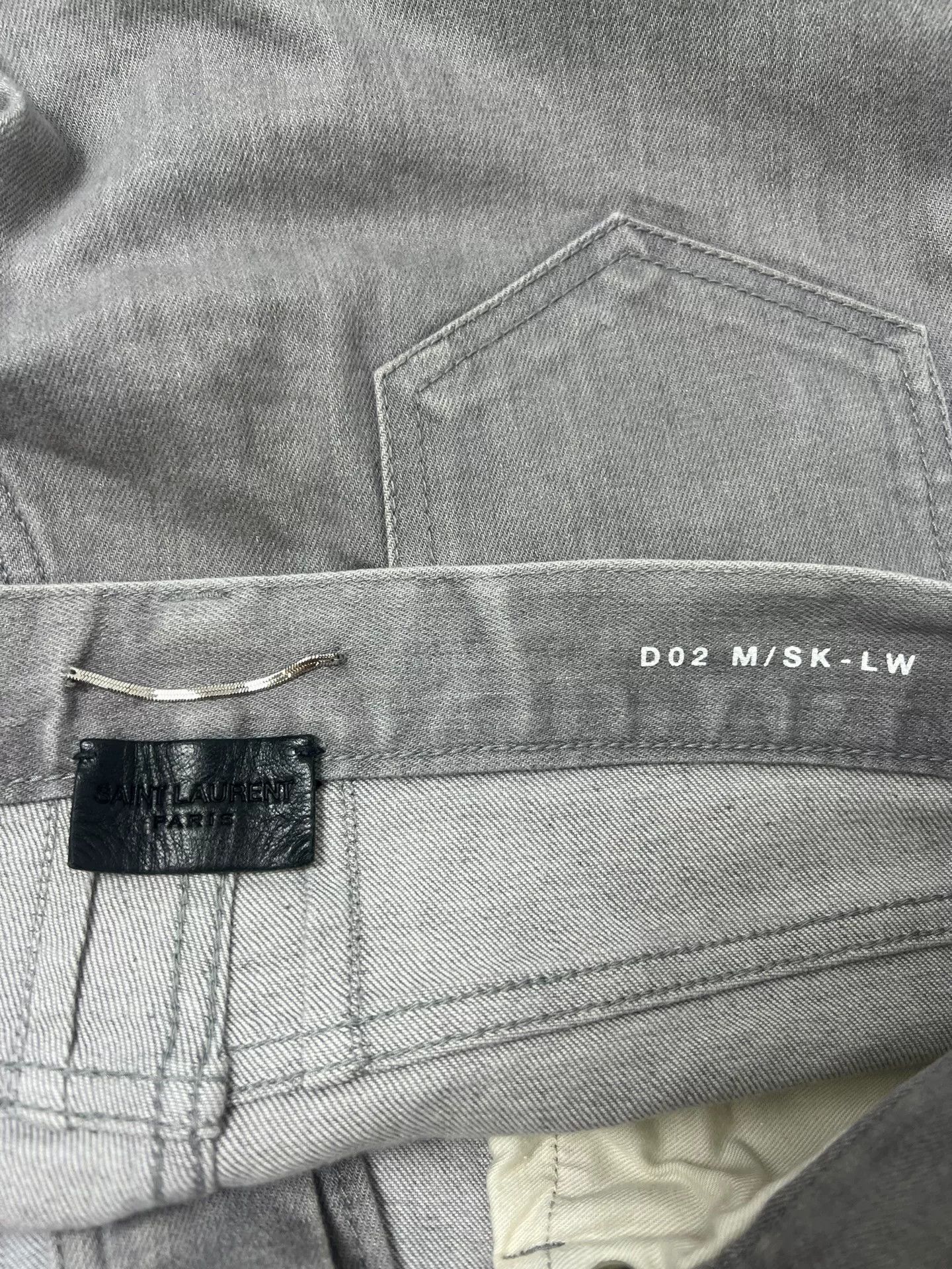 Saint Laurent Paris Saint Laurent Light Gray Denim Pants Size US 32 / EU 48 - 5 Thumbnail