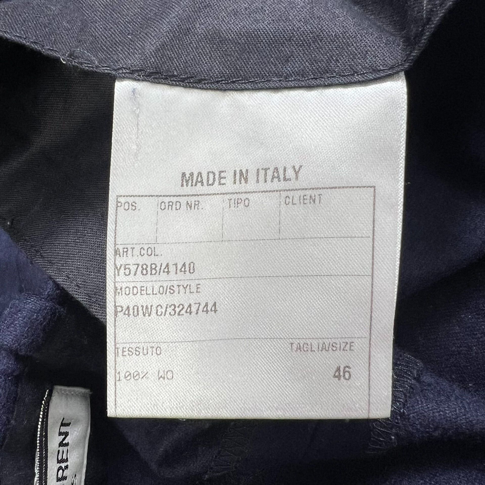 Saint Laurent Paris Saint Laurent Blue Wool Trousers Size US 30 / EU 46 - 4 Thumbnail