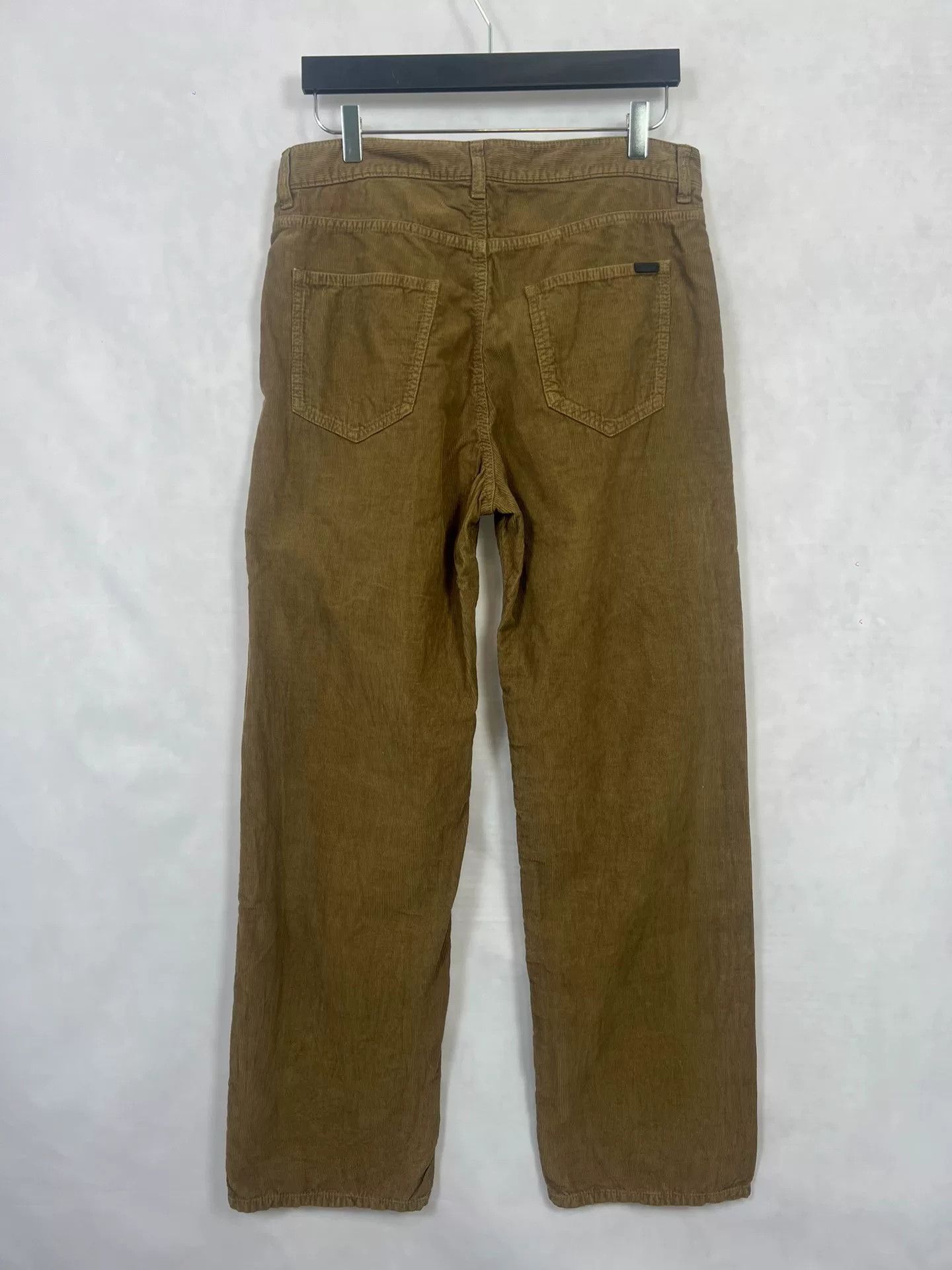 Saint Laurent Paris Saint Laurent Khaki Wide-Leg Corduroy Pants Size US 28 / EU 44 - 2 Thumbnail