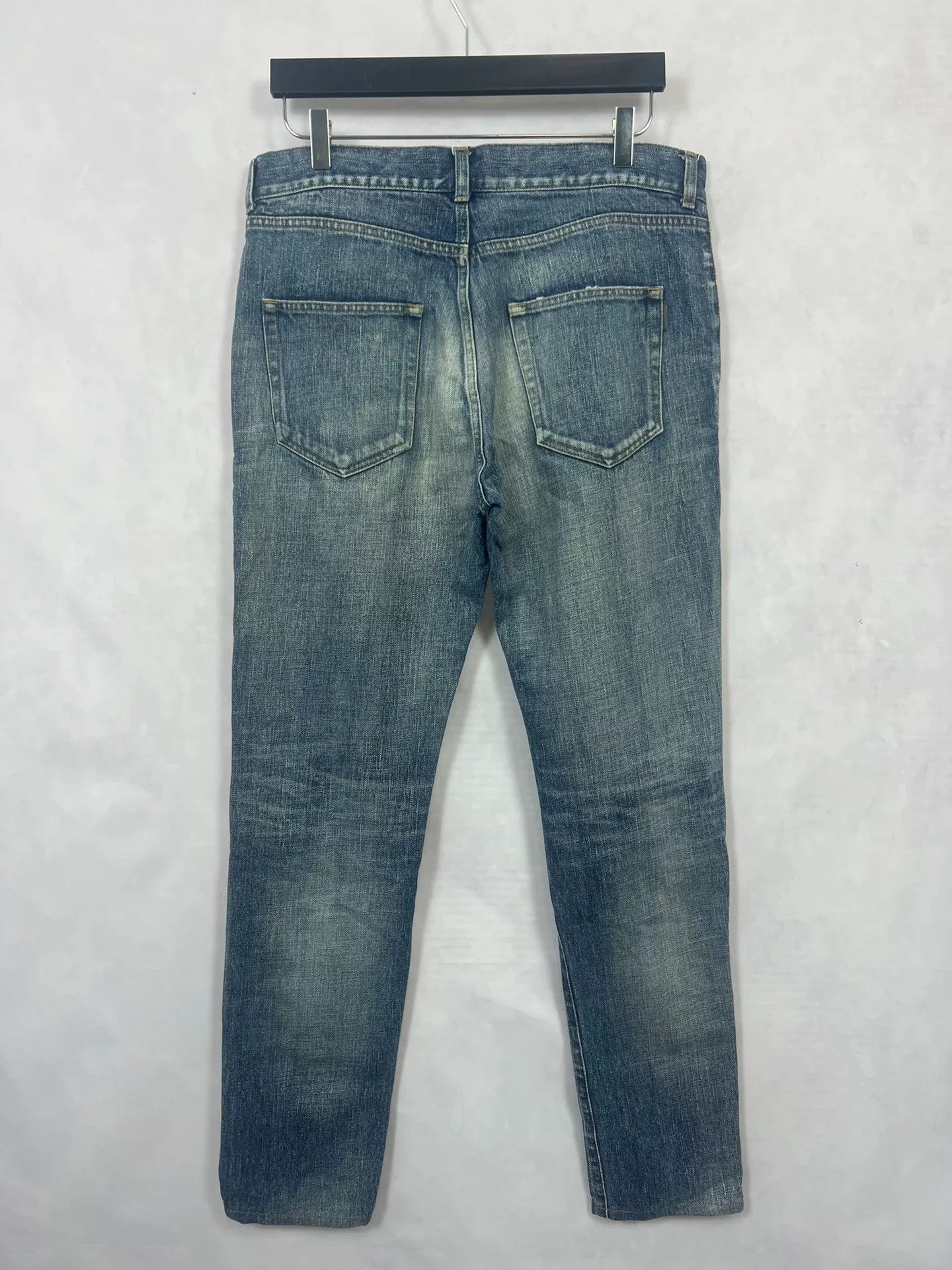 Saint Laurent Paris Saint Laurent Distressed Denim Jeans for Men Size US 33 - 2 Thumbnail