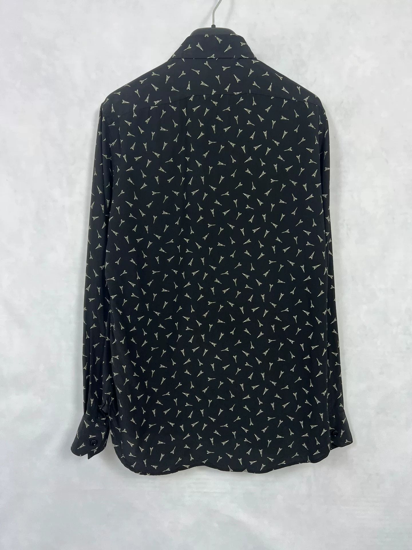 Saint Laurent Paris Saint Laurent Eiffel Tower Printed Shirt Size S / US 4 / IT 40 - 2 Thumbnail