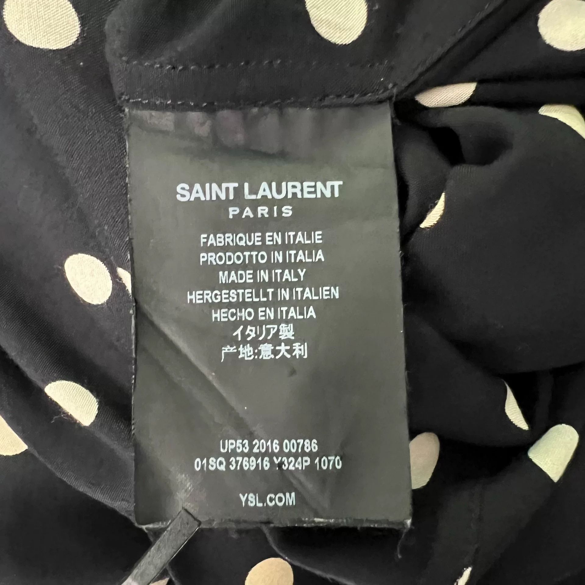 Saint Laurent Paris Saint Laurent Polka Dot Shirt for Men Size US M / EU 48-50 / 2 - 4 Thumbnail