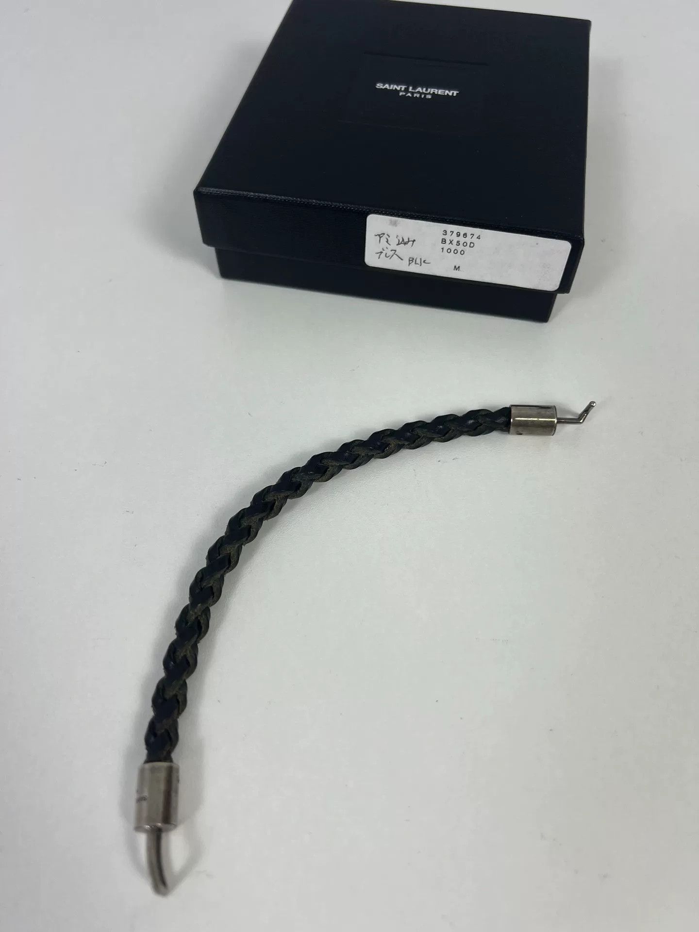Saint Laurent Paris Saint Laurent Braided Leather Bracelet Size ONE SIZE - 4 Thumbnail