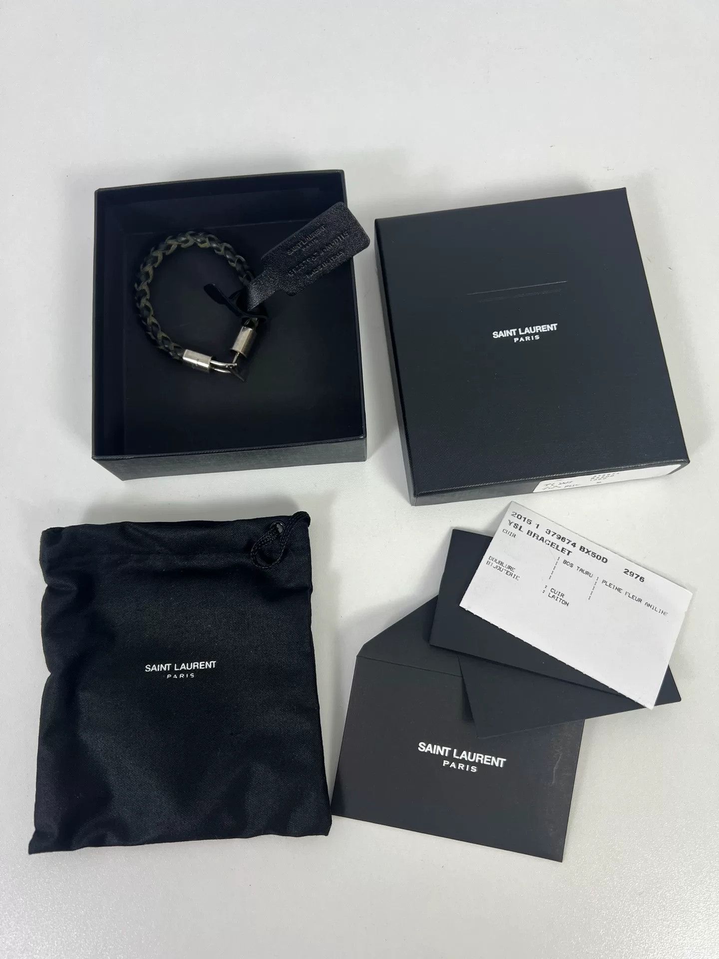 Saint Laurent Paris Saint Laurent Braided Leather Bracelet Size ONE SIZE - 6 Thumbnail