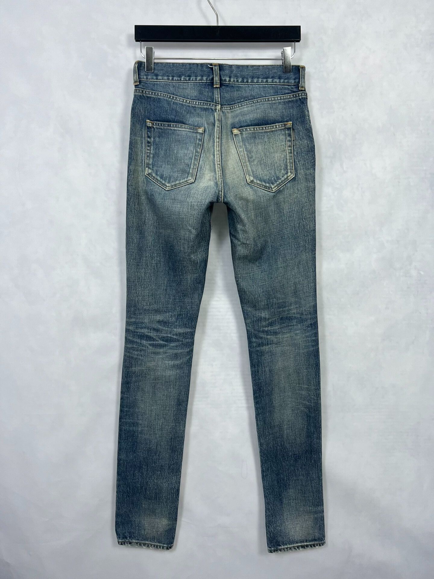 Saint Laurent Paris Saint Laurent Distressed Denim Pants for Men Size US 27 - 2 Thumbnail