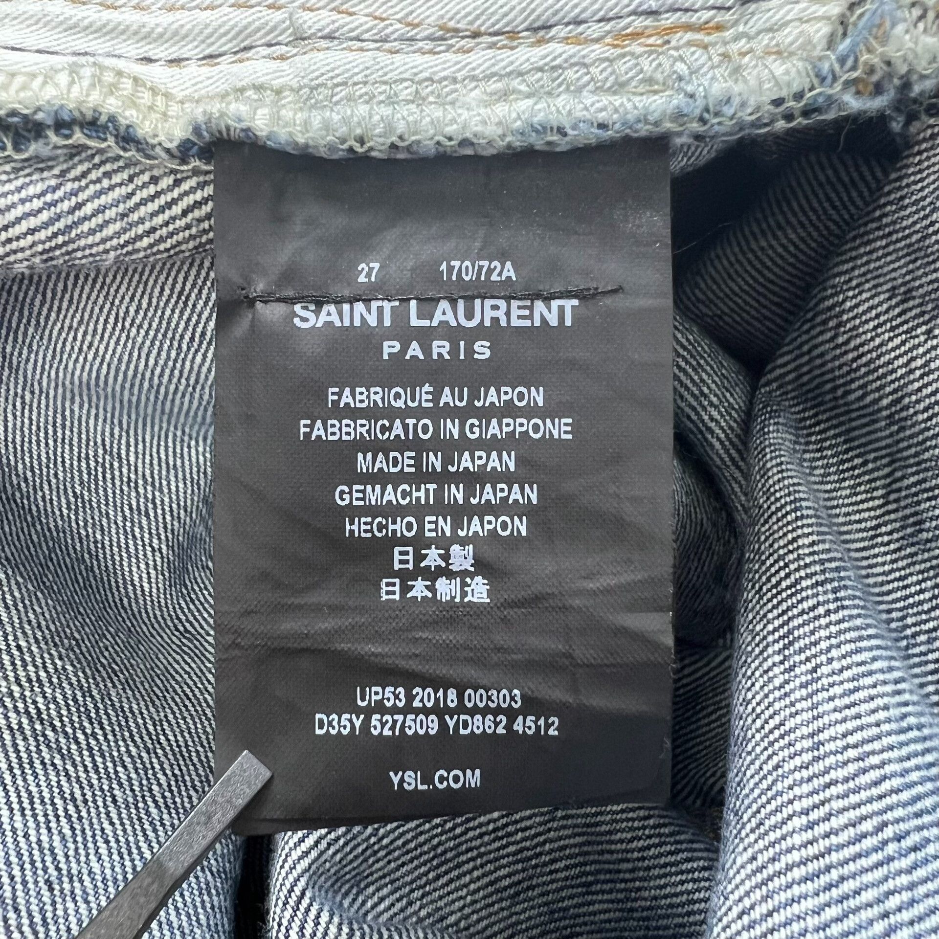 Saint Laurent Paris Saint Laurent Distressed Denim Pants for Men Size US 27 - 6 Thumbnail