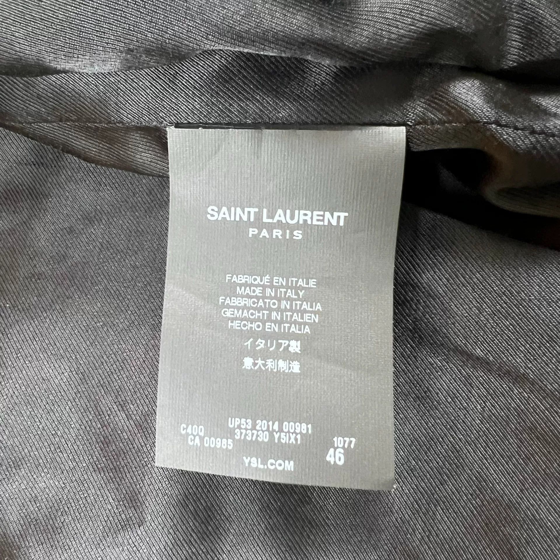 Saint Laurent Paris Saint Laurent Suede Jacket SLP15SS Size US S / EU 44-46 / 1 - 4 Thumbnail