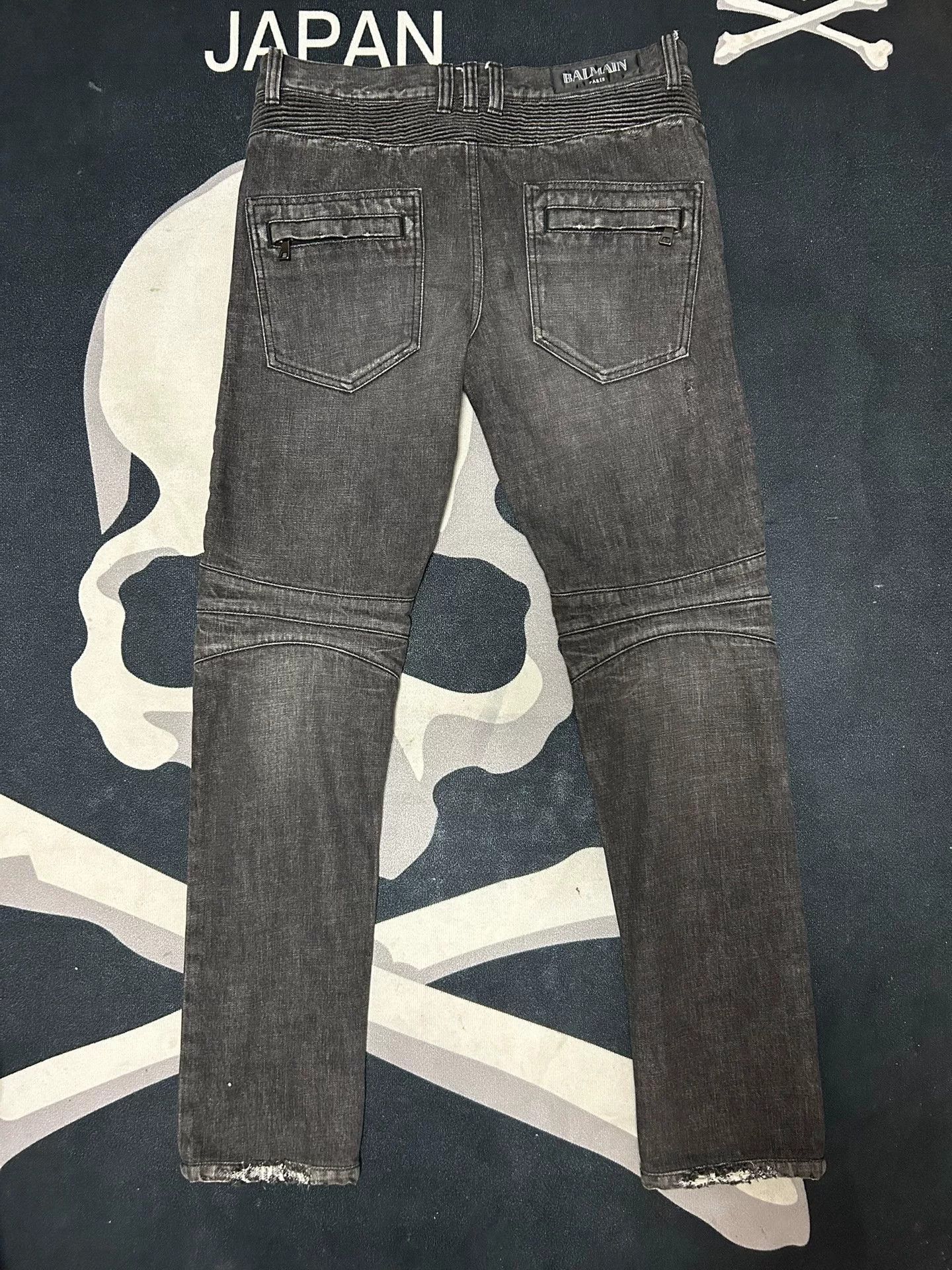 Balmain Balmain Ripped Motorcycle Denim Pants Size US 31 - 4 Thumbnail