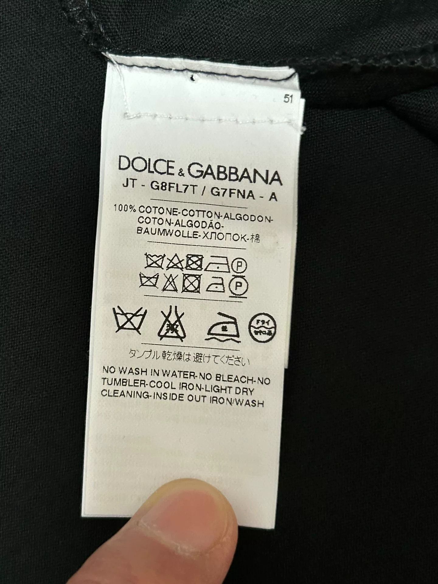 Dolce & Gabbana Dolce Gabbana Embroidered Short Sleeve T-Shirt Size US L / EU 52-54 / 3 - 7 Thumbnail