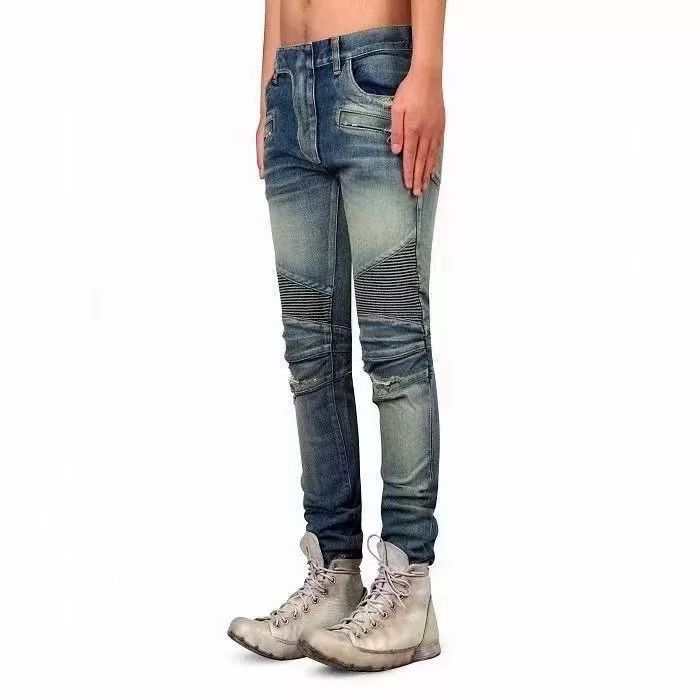 Balmain Balmain Distressed Motorcycle Jeans Size US 31 - 9 Thumbnail