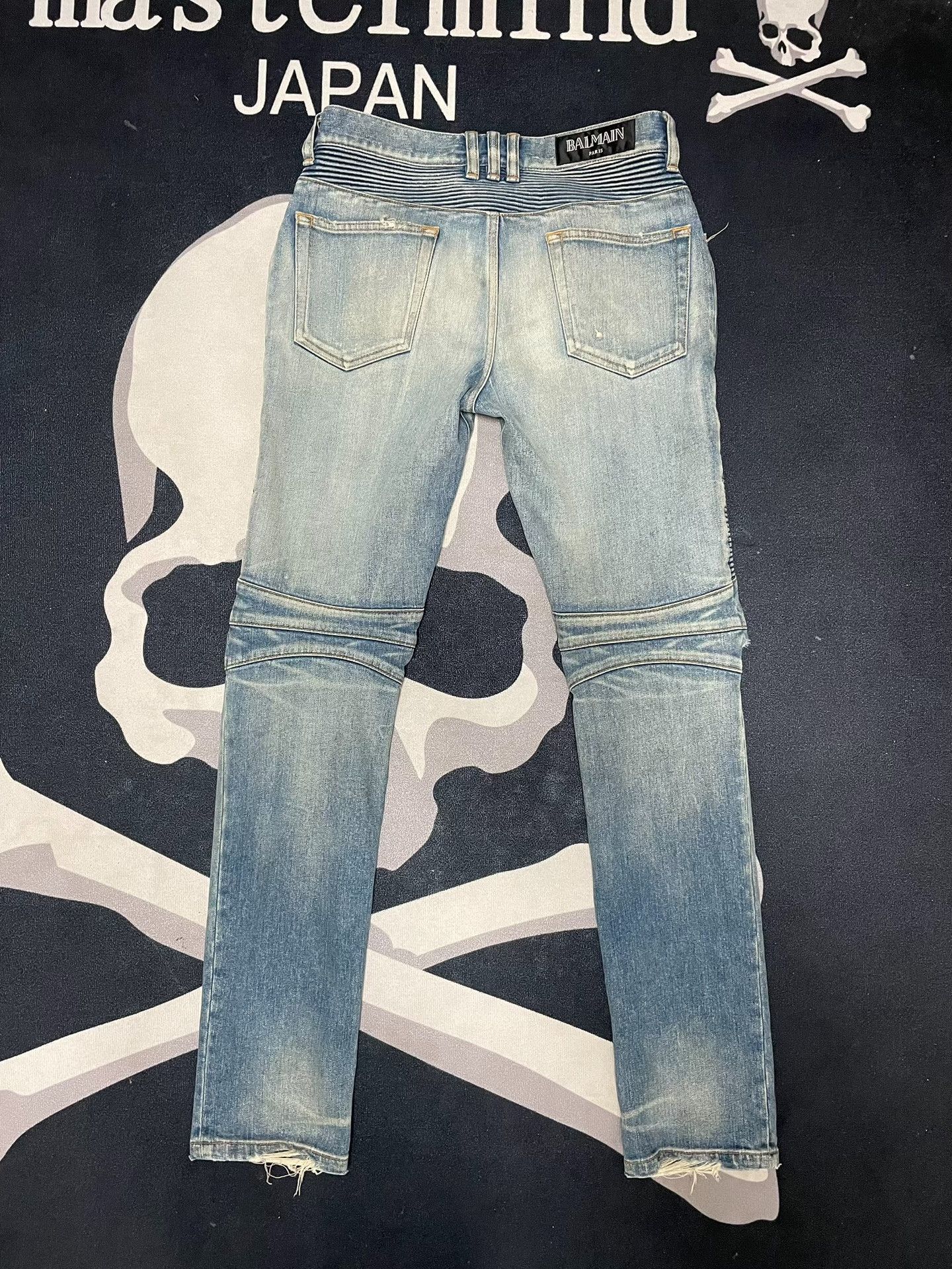 Balmain Balmain Distressed Motorcycle Jeans Size US 31 - 4 Thumbnail