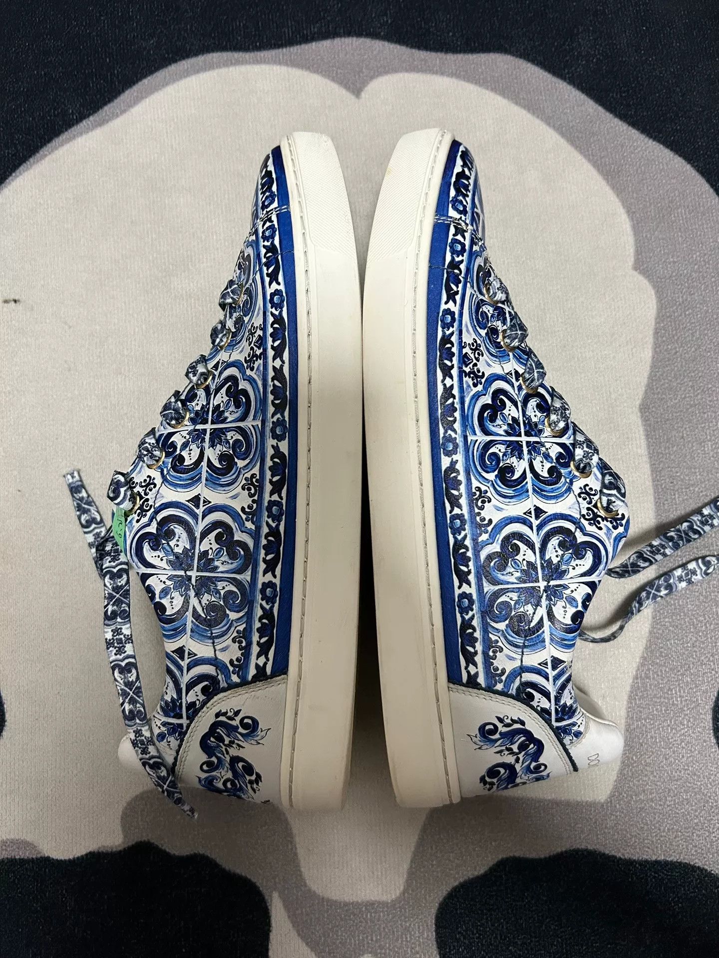 Dolce & Gabbana Dolce & Gabbana Blue Print Sneakers Size US 7 / EU 40 - 5 Thumbnail