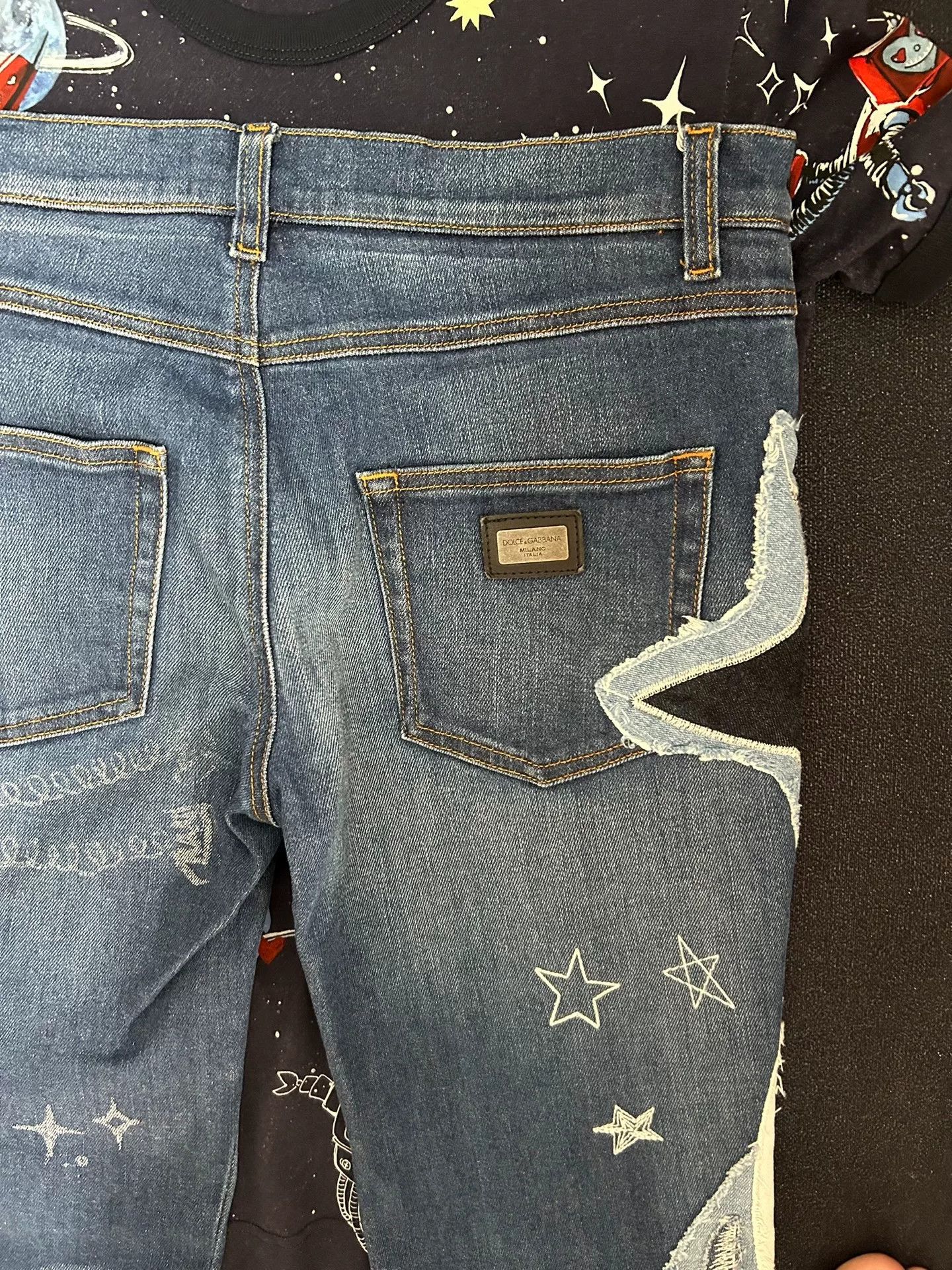 Dolce & Gabbana DG Denim Astronaut Patch Pants Set Size S / US 4 / IT 40 - 7 Thumbnail