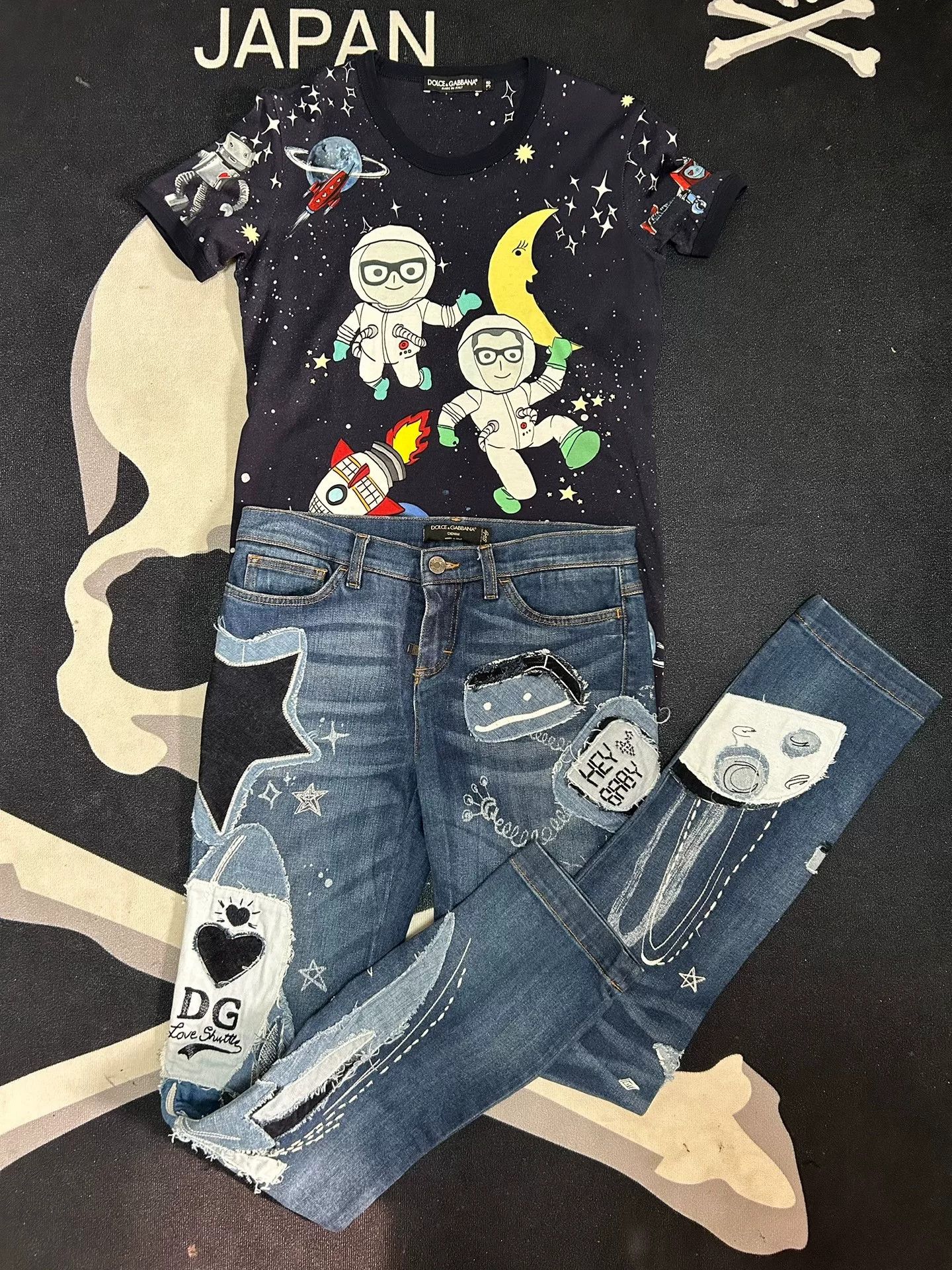 Dolce & Gabbana DG Denim Astronaut Patch Pants Set Size S / US 4 / IT 40 - 3 Thumbnail