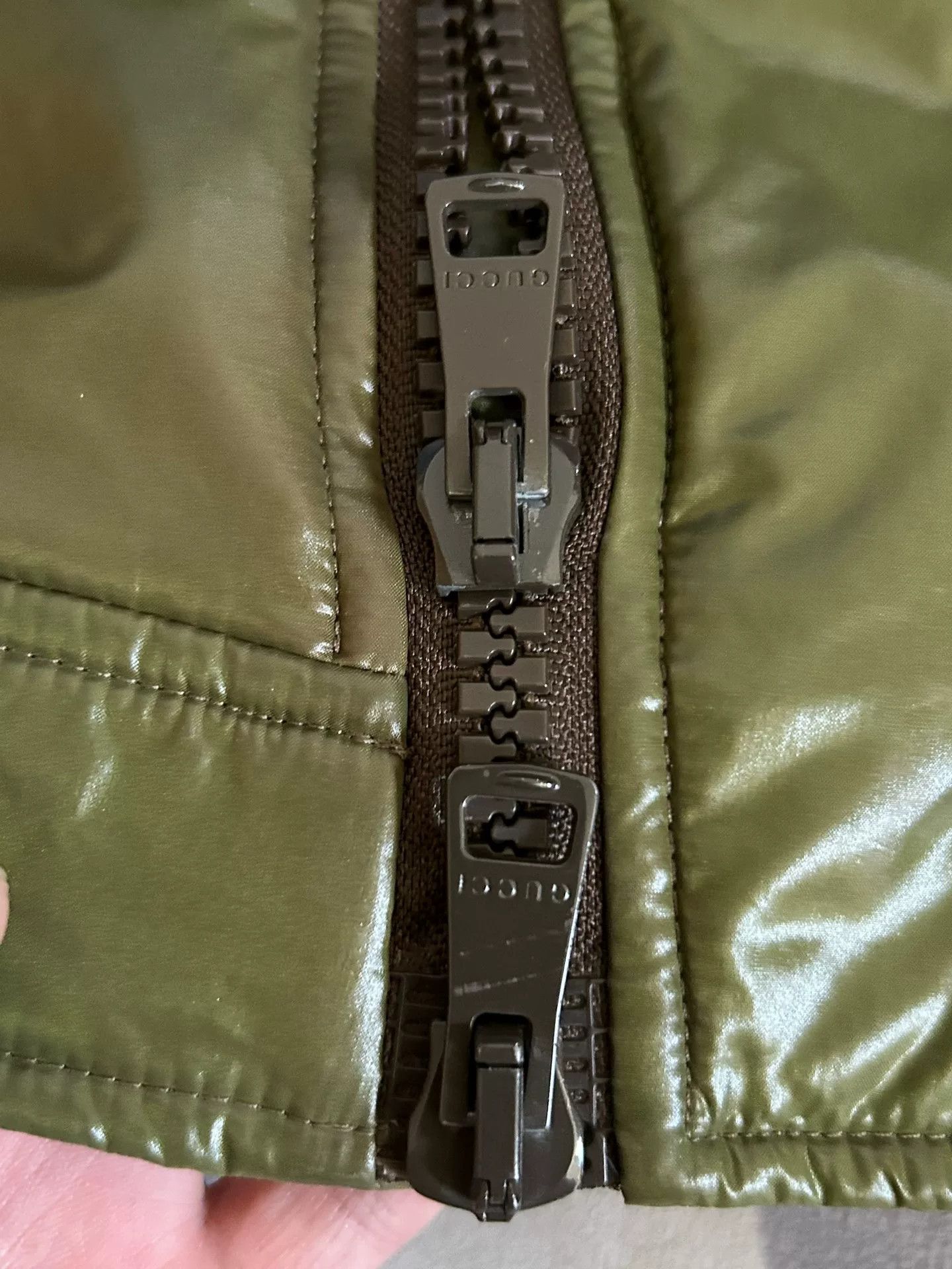 Gucci Gucci Olive Green Sleeveless Jacket Size US S / EU 44-46 / 1 - 5 Thumbnail