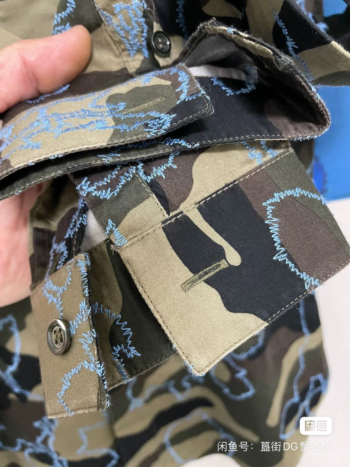Dior Dior Homme Camouflage Embroidered Shirt Size US M / EU 48-50 / 2 - 5 Thumbnail