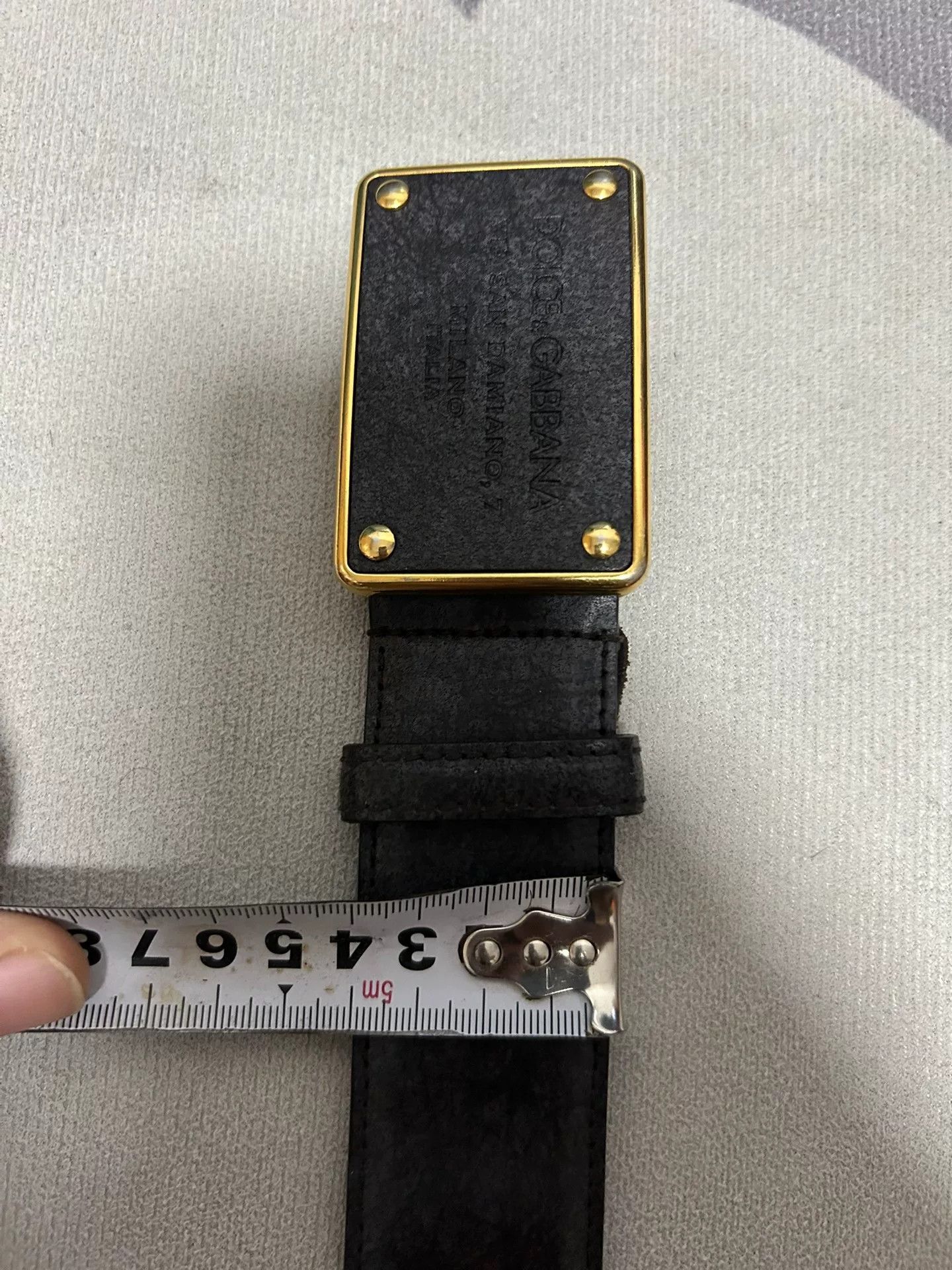 Dolce & Gabbana Dolce&Gabbana Gold Buckle Leather Belt Size ONE SIZE - 8 Thumbnail