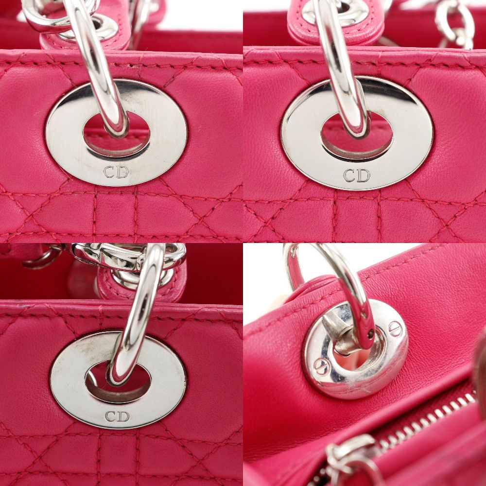 Dior Dior Christian Dior Lady Dior Cannage Leather 2way Bag Leather Handbag DUTY FREE for USA Size ONE SIZE - 16 Thumbnail