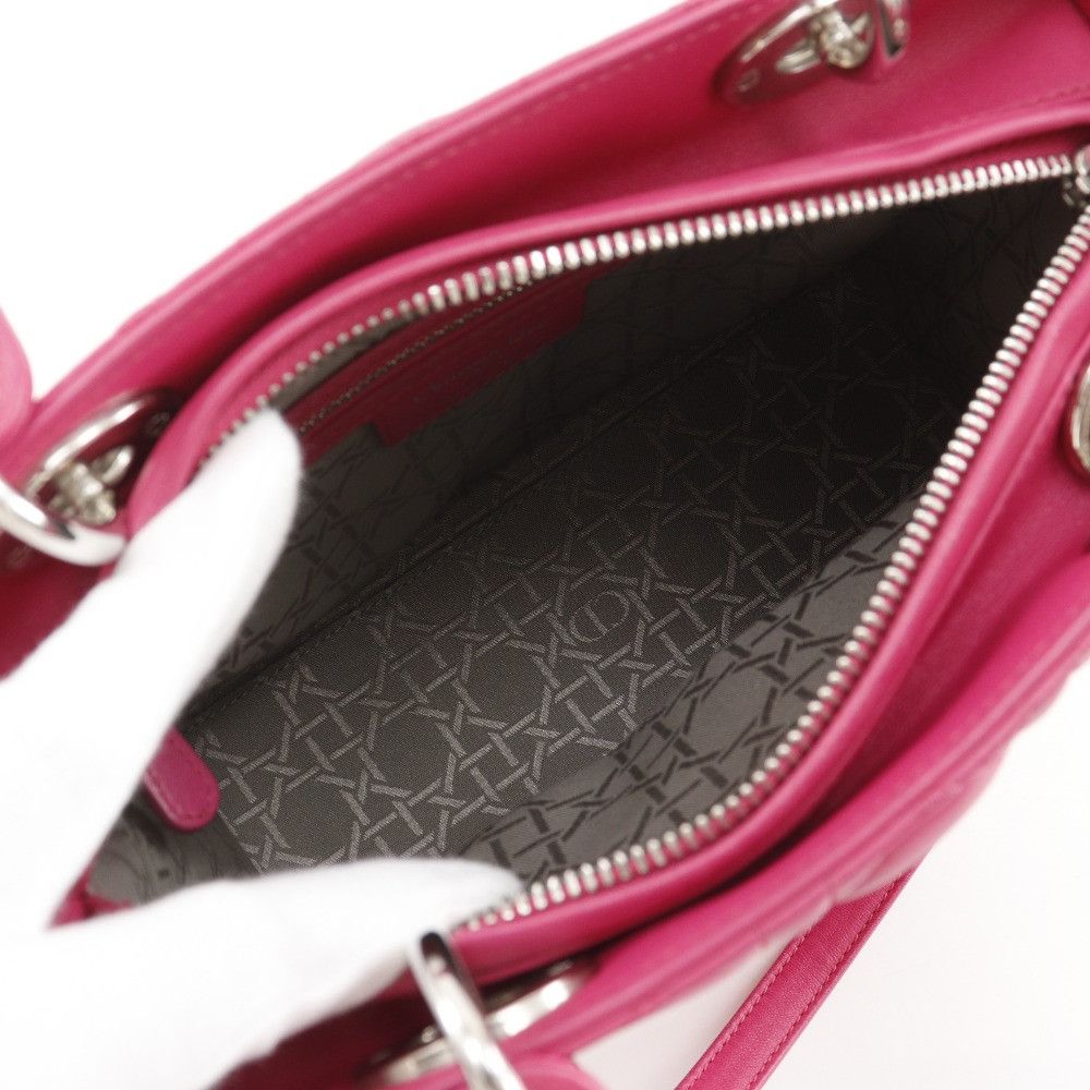 Dior Dior Christian Dior Lady Dior Cannage Leather 2way Bag Leather Handbag DUTY FREE for USA Size ONE SIZE - 6 Thumbnail