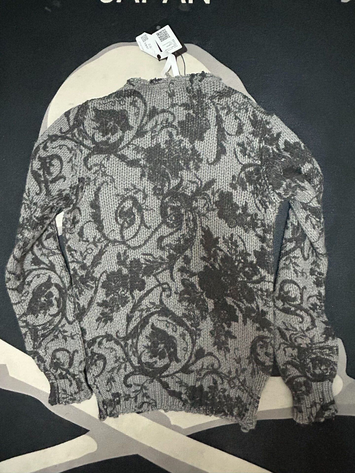 Dolce & Gabbana Dolce & Gabbana Knit Sweater with Iris Pattern Size L / US 10 / IT 46 - 4 Thumbnail