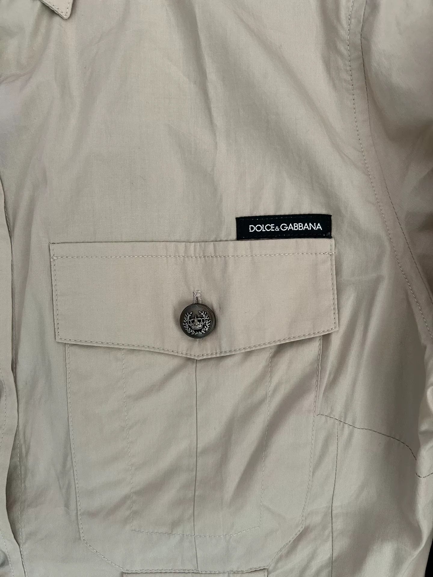 Dolce & Gabbana Fashion Casual Khaki Work Shirt for Women Size M / US 6-8 / IT 42-44 - 2 Thumbnail