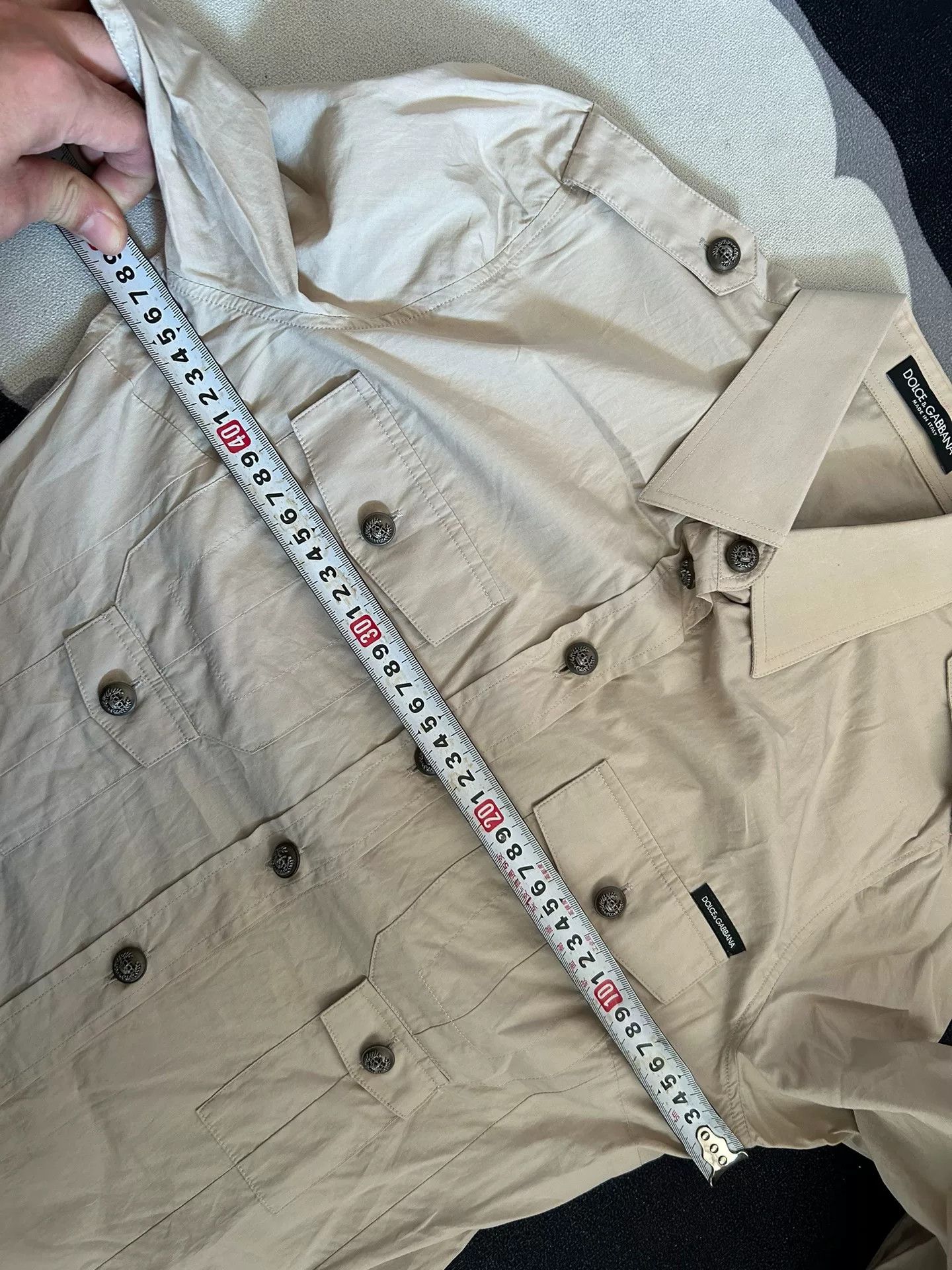 Dolce & Gabbana Fashion Casual Khaki Work Shirt for Women Size M / US 6-8 / IT 42-44 - 5 Thumbnail