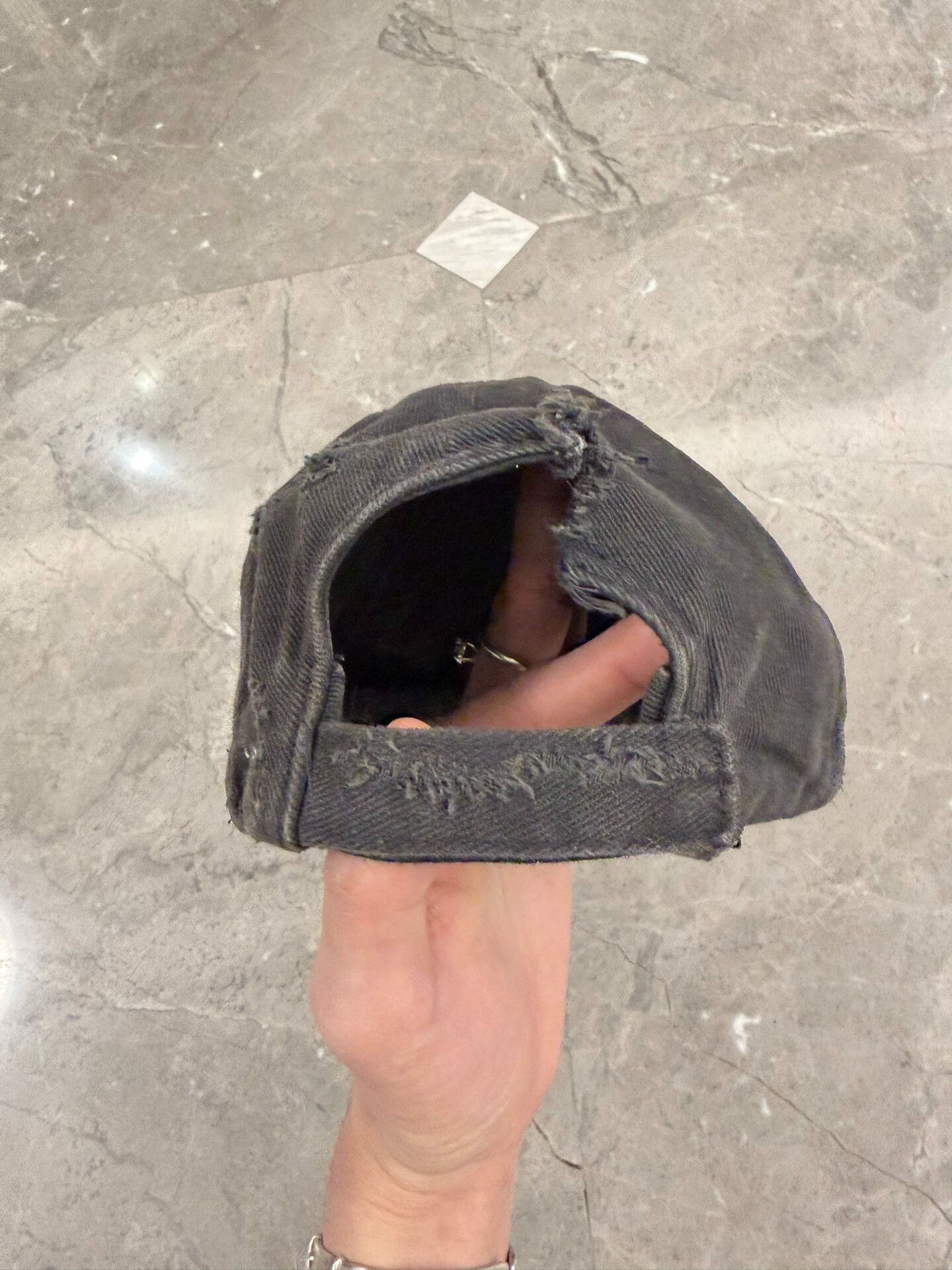 Balenciaga Balenciaga Distressed Duckbill Cap Size ONE SIZE - 8 Thumbnail