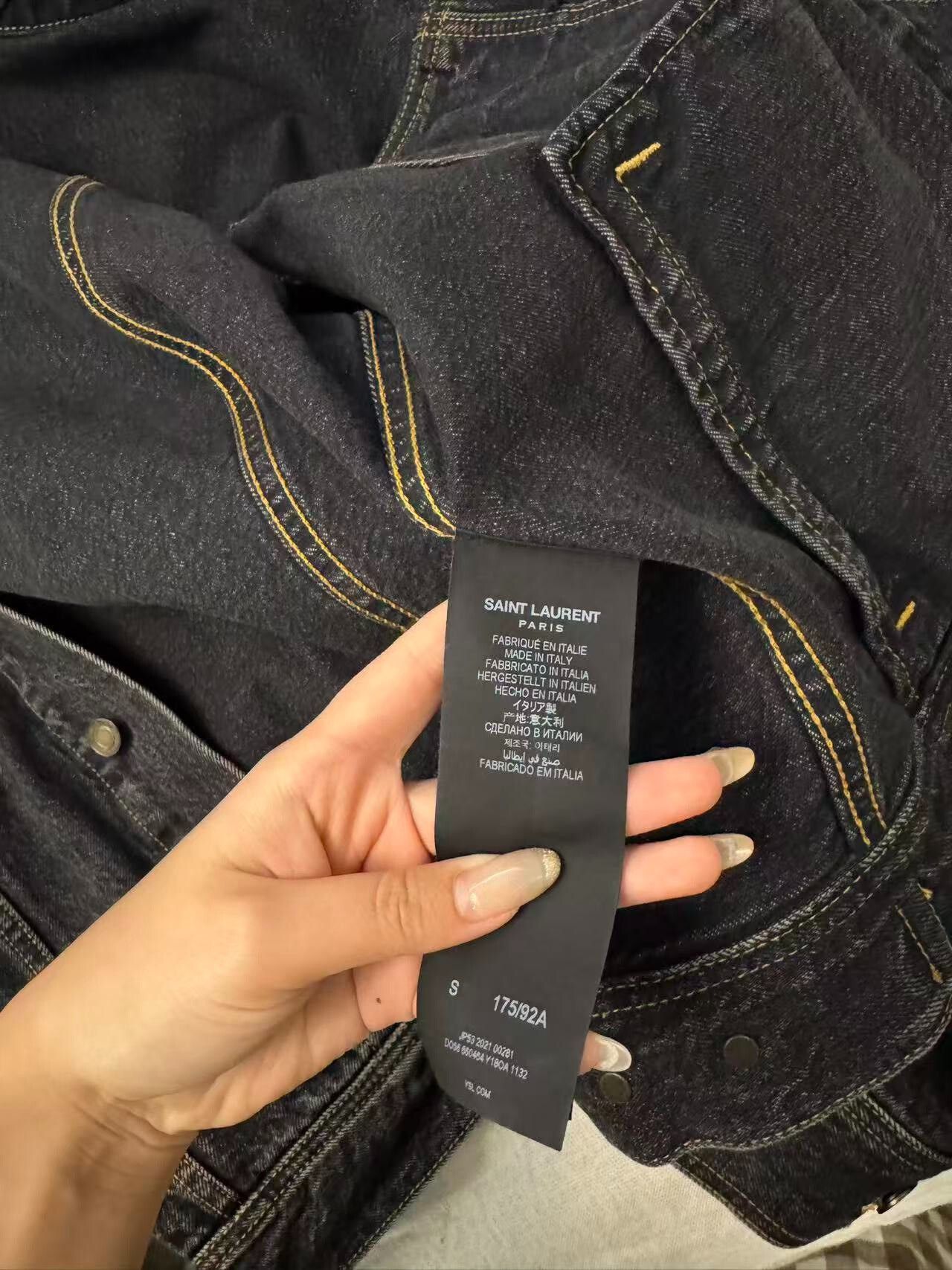 Saint Laurent Paris Saint Laurent Black Denim Jacket Size US S / EU 44-46 / 1 - 5 Thumbnail