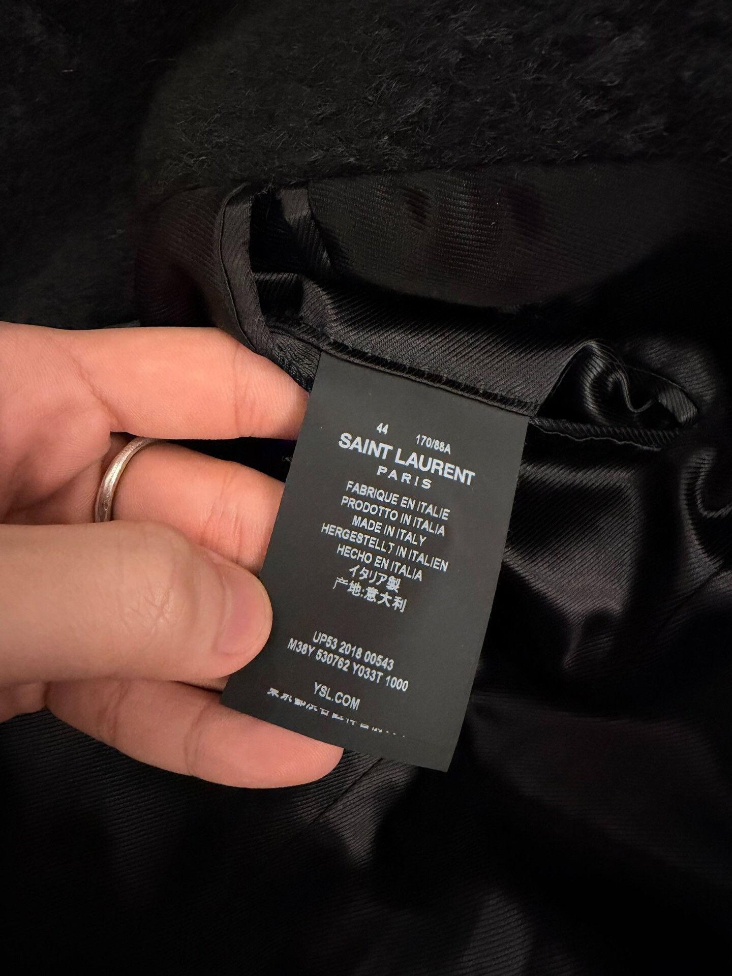 Saint Laurent Paris Saint Laurent Black Wool Blend Coat Size M / US 6-8 / IT 42-44 - 9 Thumbnail