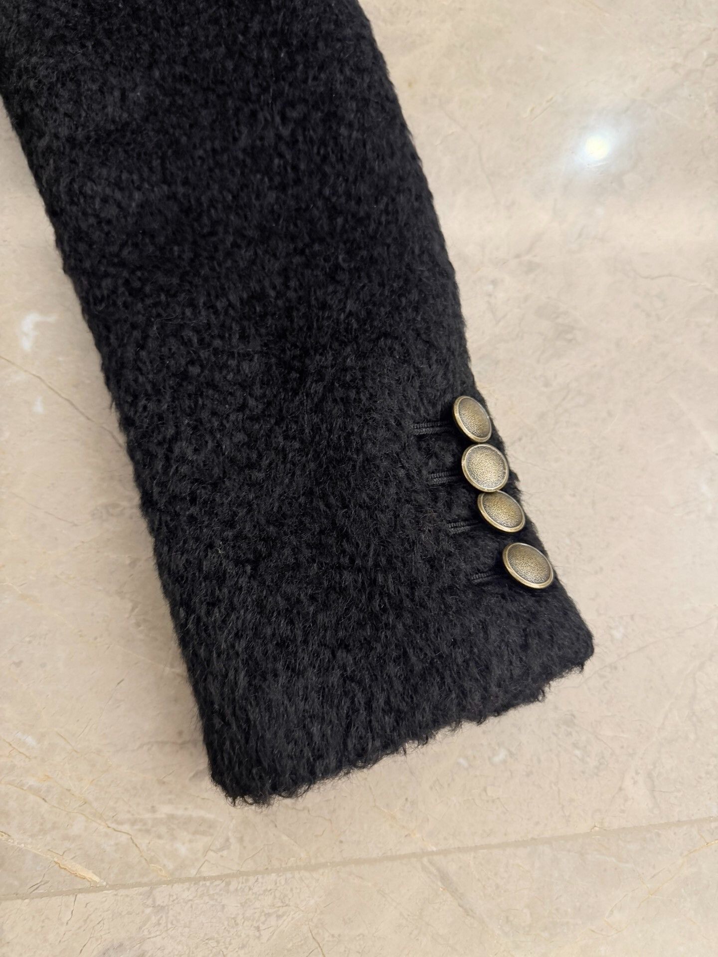 Saint Laurent Paris Saint Laurent Black Wool Blend Coat Size M / US 6-8 / IT 42-44 - 5 Thumbnail