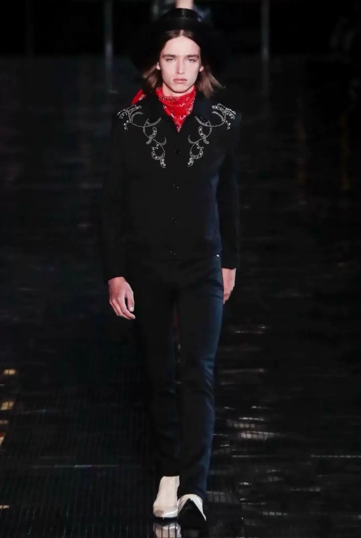 Saint Laurent Paris Saint Laurent Black Embellished Wool Jacket Size US L / EU 52-54 / 3 - 7 Thumbnail
