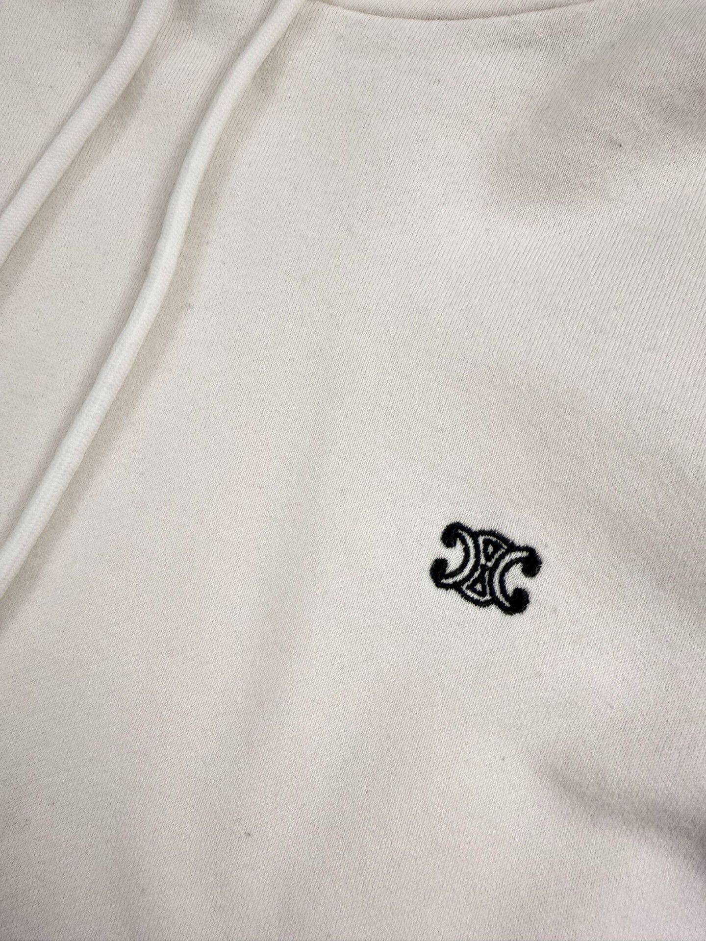 Celine Celine White Logo Hoodie by Hedi Slimane Size XS / US 0-2 / IT 36-38 - 3 Thumbnail