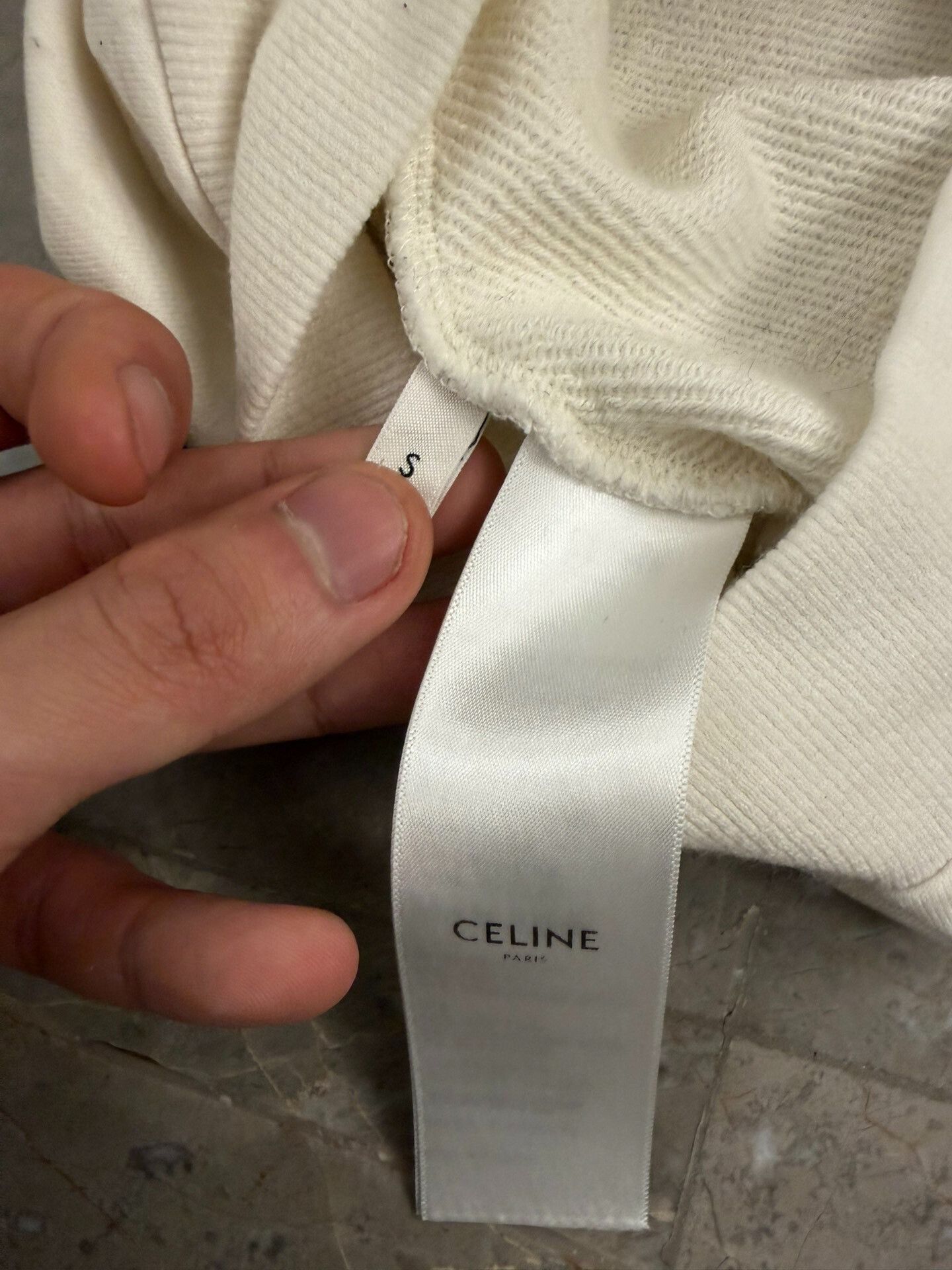 Celine Celine White Logo Hoodie by Hedi Slimane Size XS / US 0-2 / IT 36-38 - 5 Thumbnail