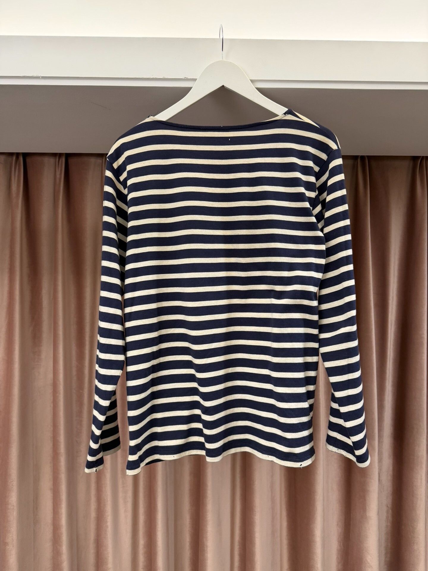 Saint Laurent Paris Saint Laurent Navy Striped Tee Size US M / EU 48-50 / 2 - 2 Thumbnail