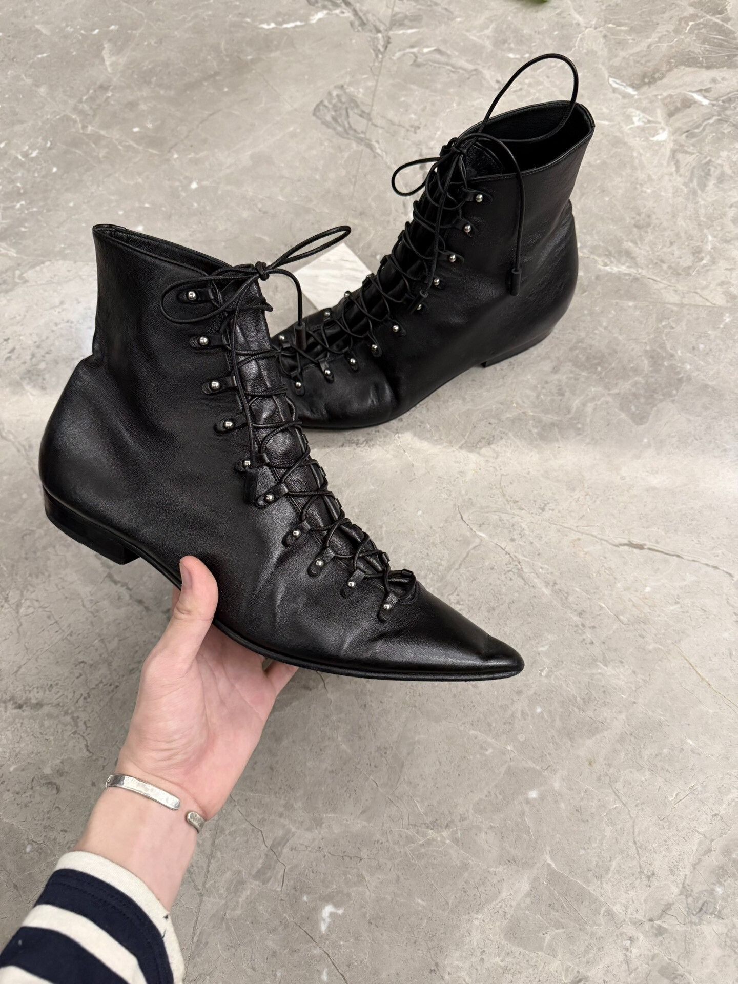 Saint Laurent Paris Saint Laurent Black Chelsea Boots with Studs Size US 10 / EU 43 - 4 Thumbnail