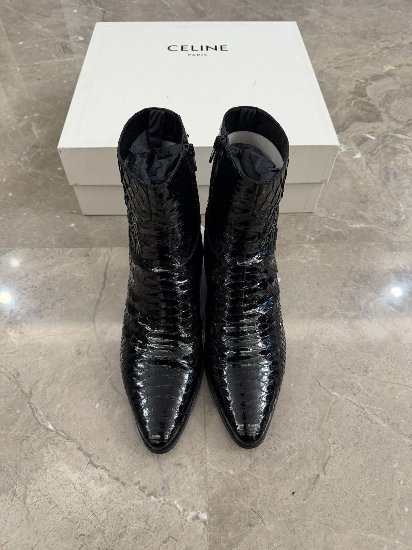 Celine Celine Python Leather Chelsea Boots Size US 9 / EU 42 - 6 Thumbnail