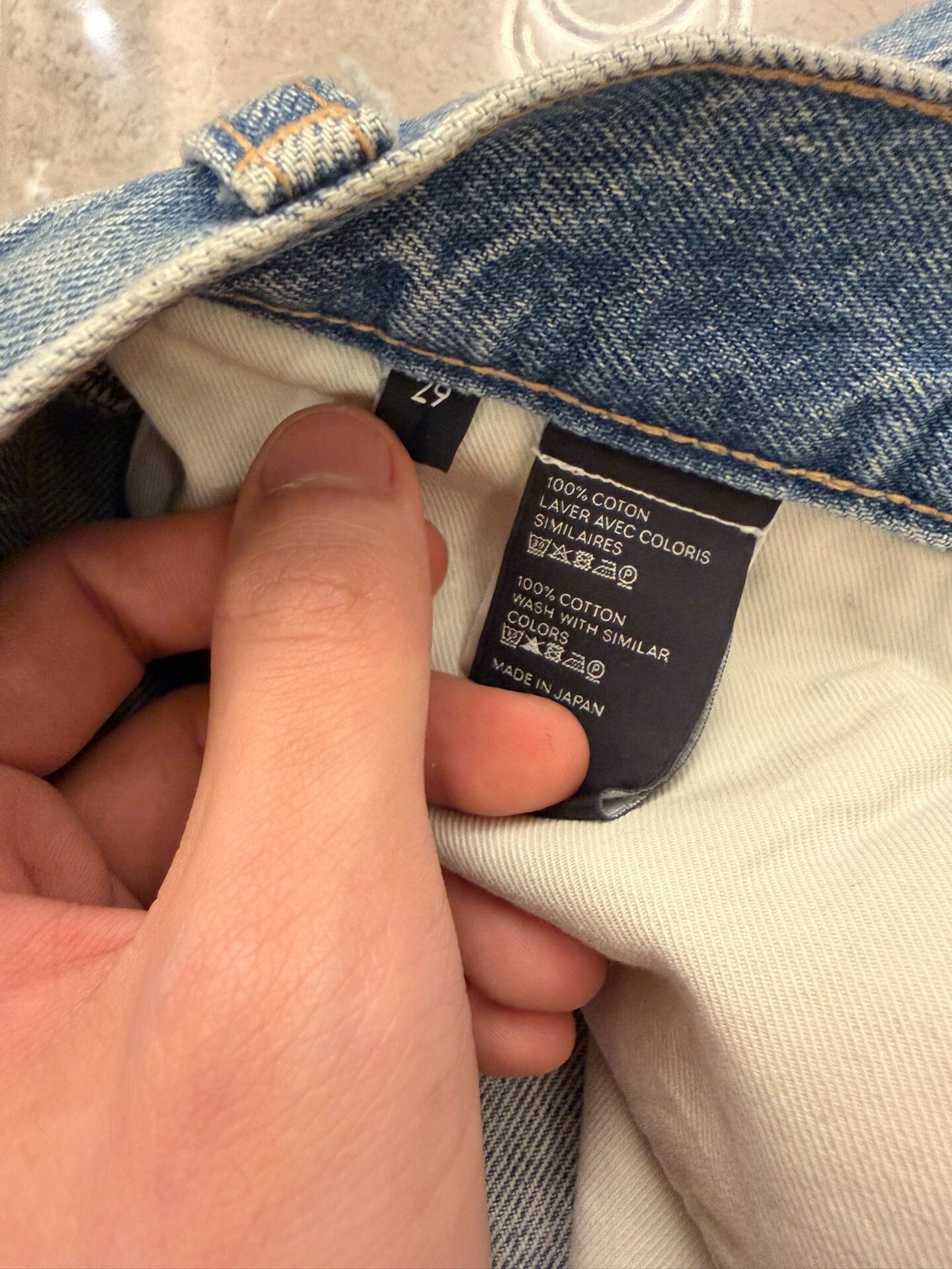 Celine Celine Blue Wide-Leg Denim Trousers Size 29" - 6 Thumbnail