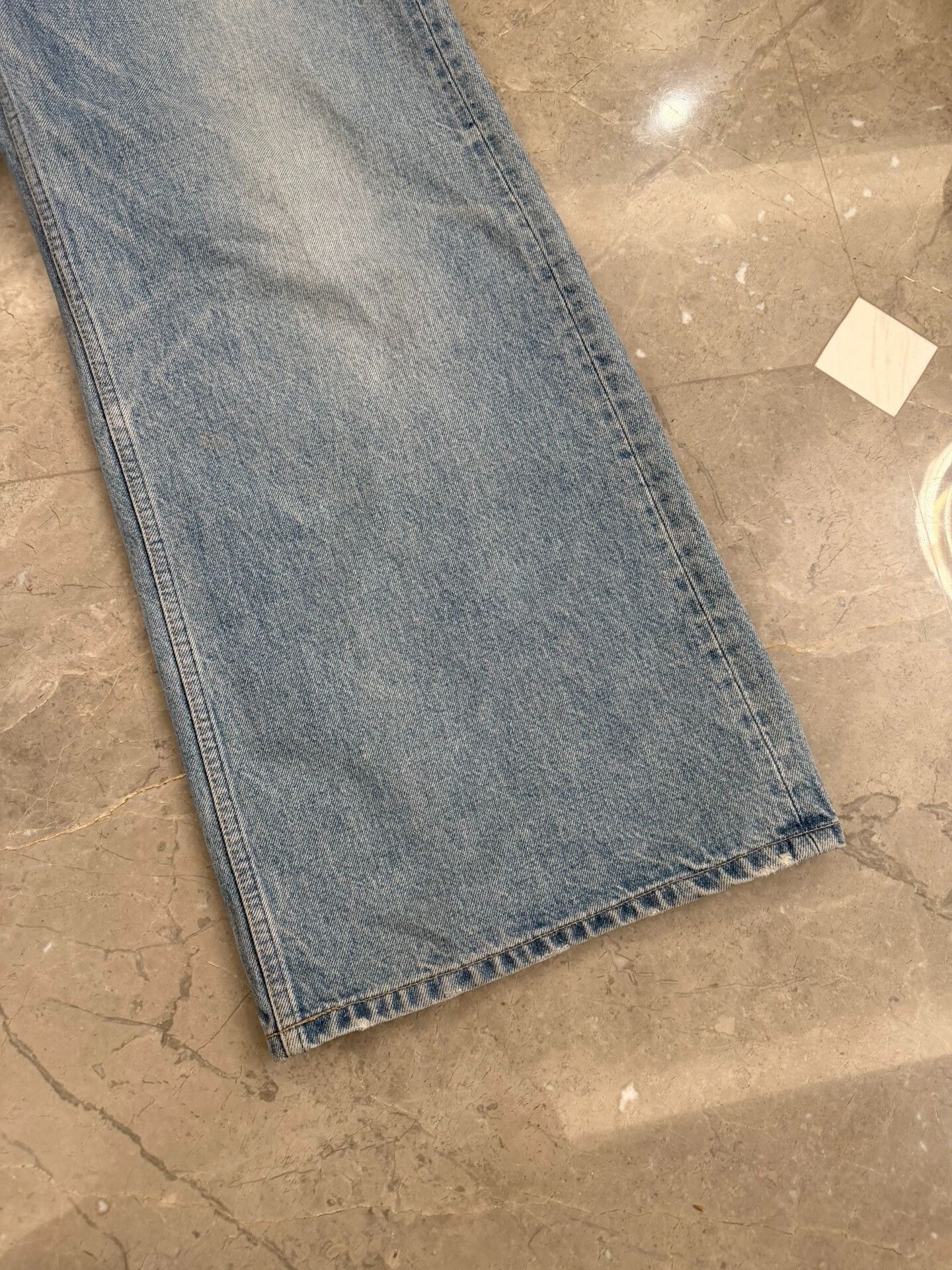 Celine Celine Blue Wide-Leg Denim Trousers Size 29" - 4 Thumbnail