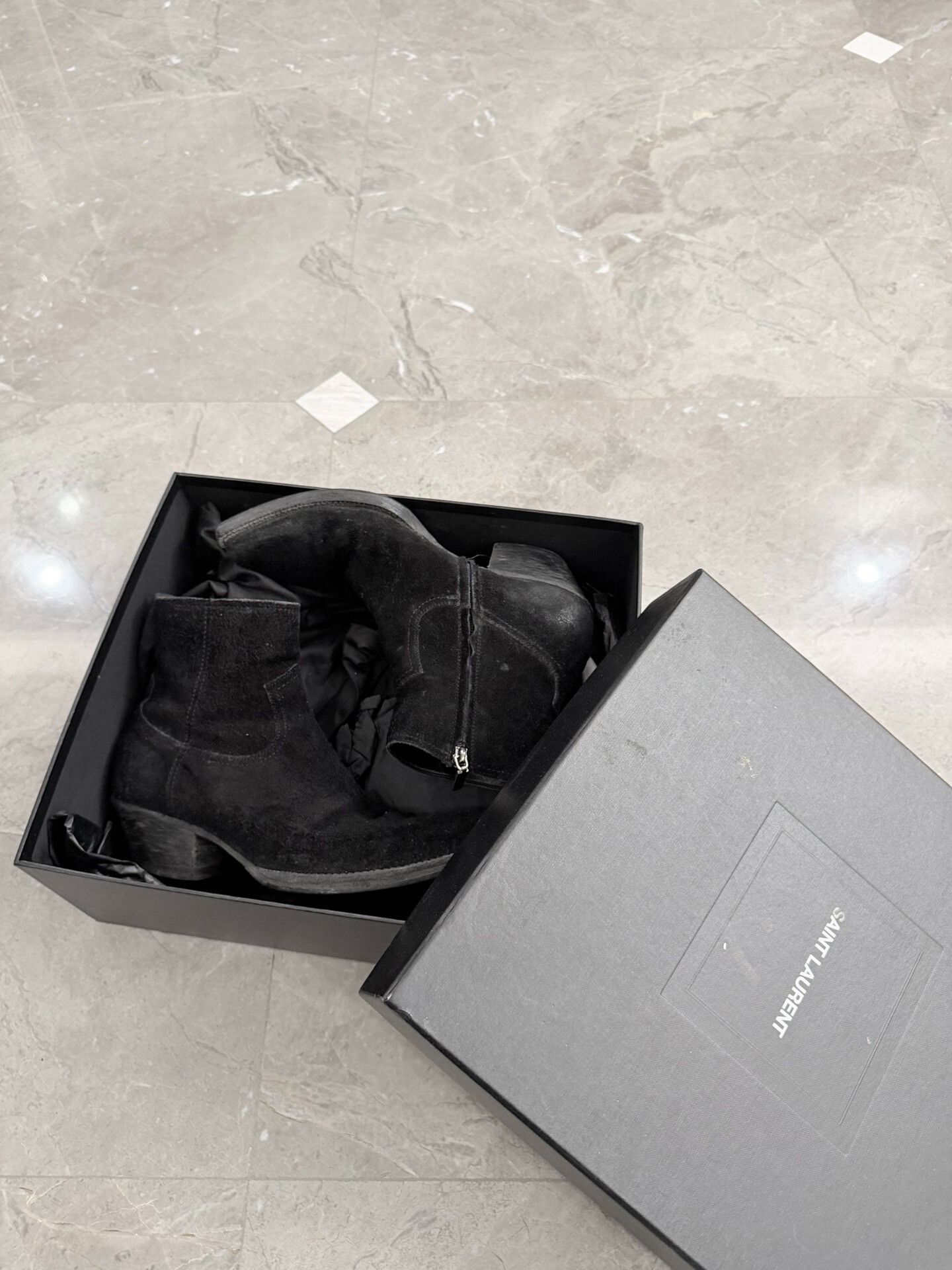 Yves Saint Laurent Saint Laurent Black Suede Chelsea Boots Size US 8 / EU 41 - 6 Thumbnail
