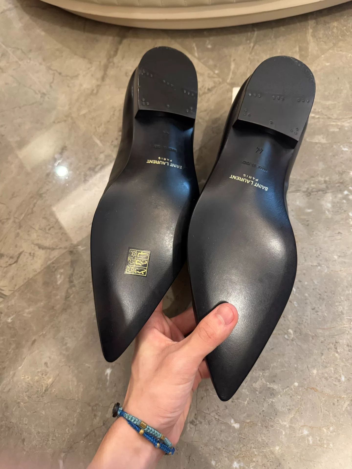 Saint Laurent Paris Saint Laurent Black Chelsea Boots with Chain Detail Size US 10 / EU 43 - 4 Thumbnail