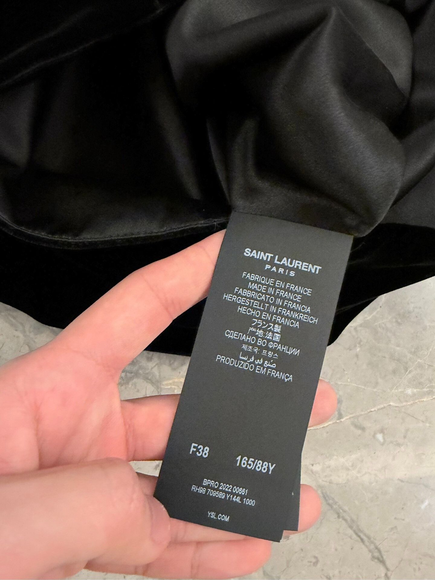 Saint Laurent Paris Saint Laurent Black Velvet Dress Size S / US 4 / IT 40 - 7 Thumbnail