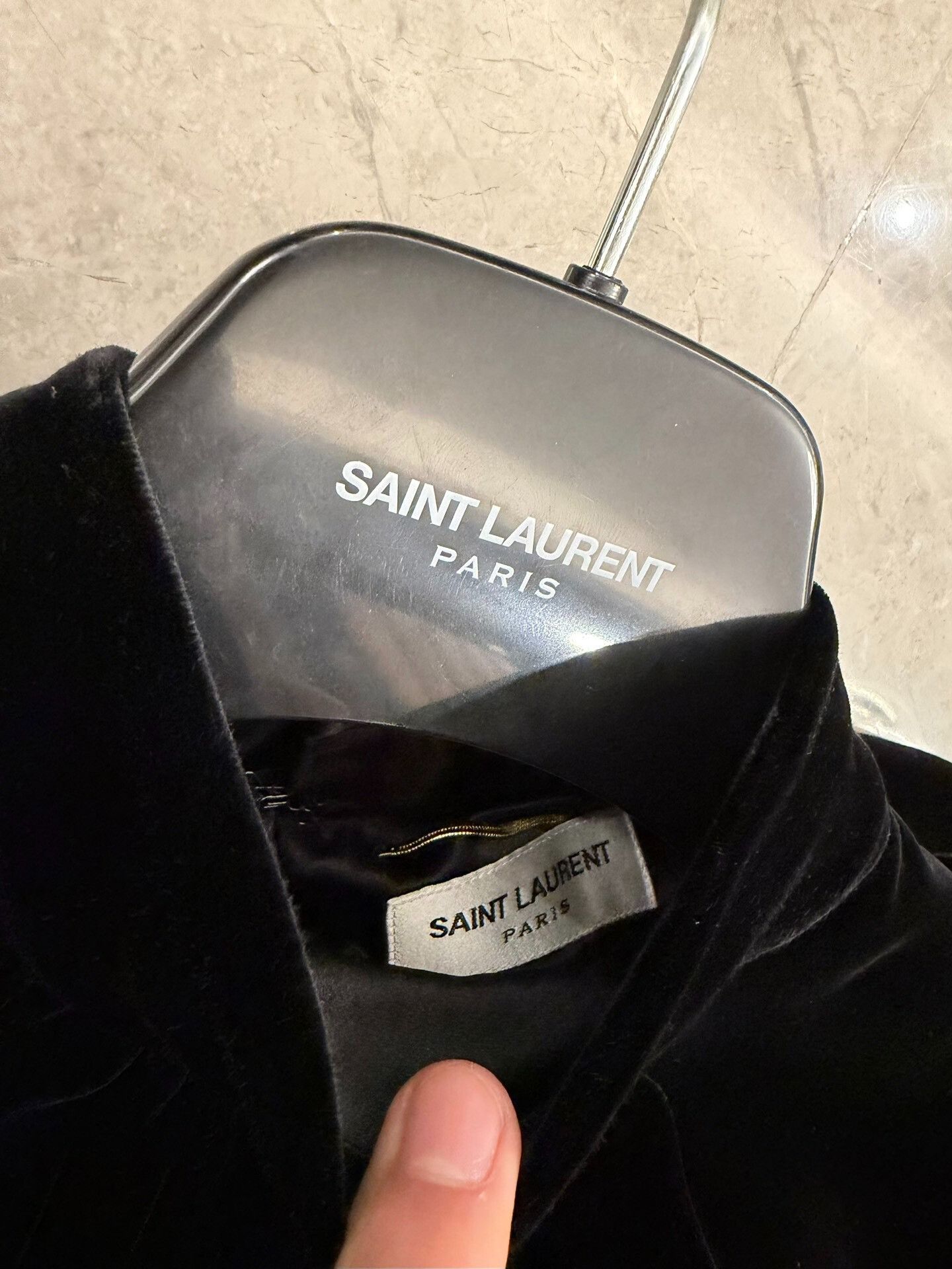 Saint Laurent Paris Saint Laurent Black Velvet Dress Size S / US 4 / IT 40 - 8 Thumbnail